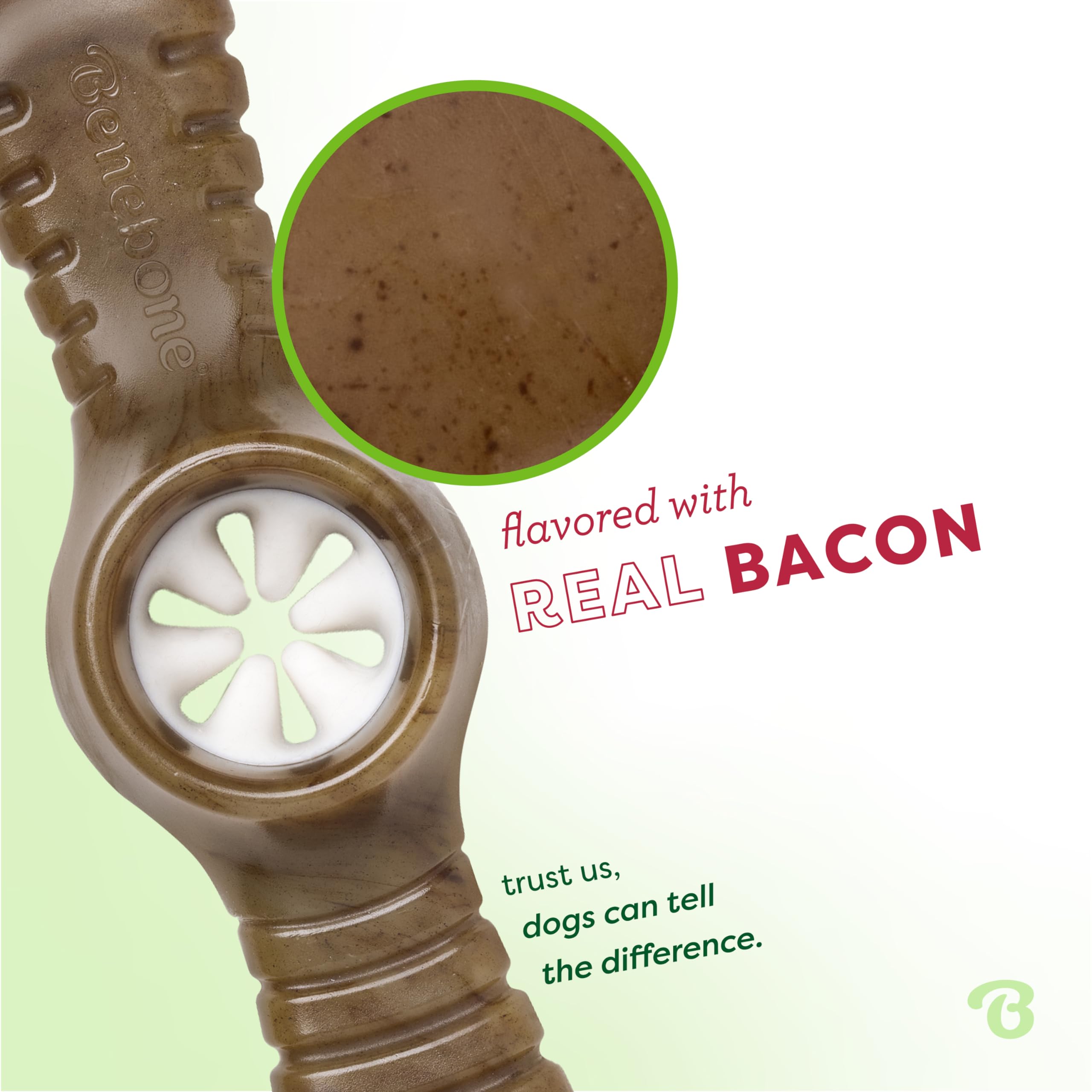 Benebone Pawplexer Interactive Treat Dispensing Tough Dog Puzzle Chew Toy, Made in USA, Large, Real Bacon Flavor