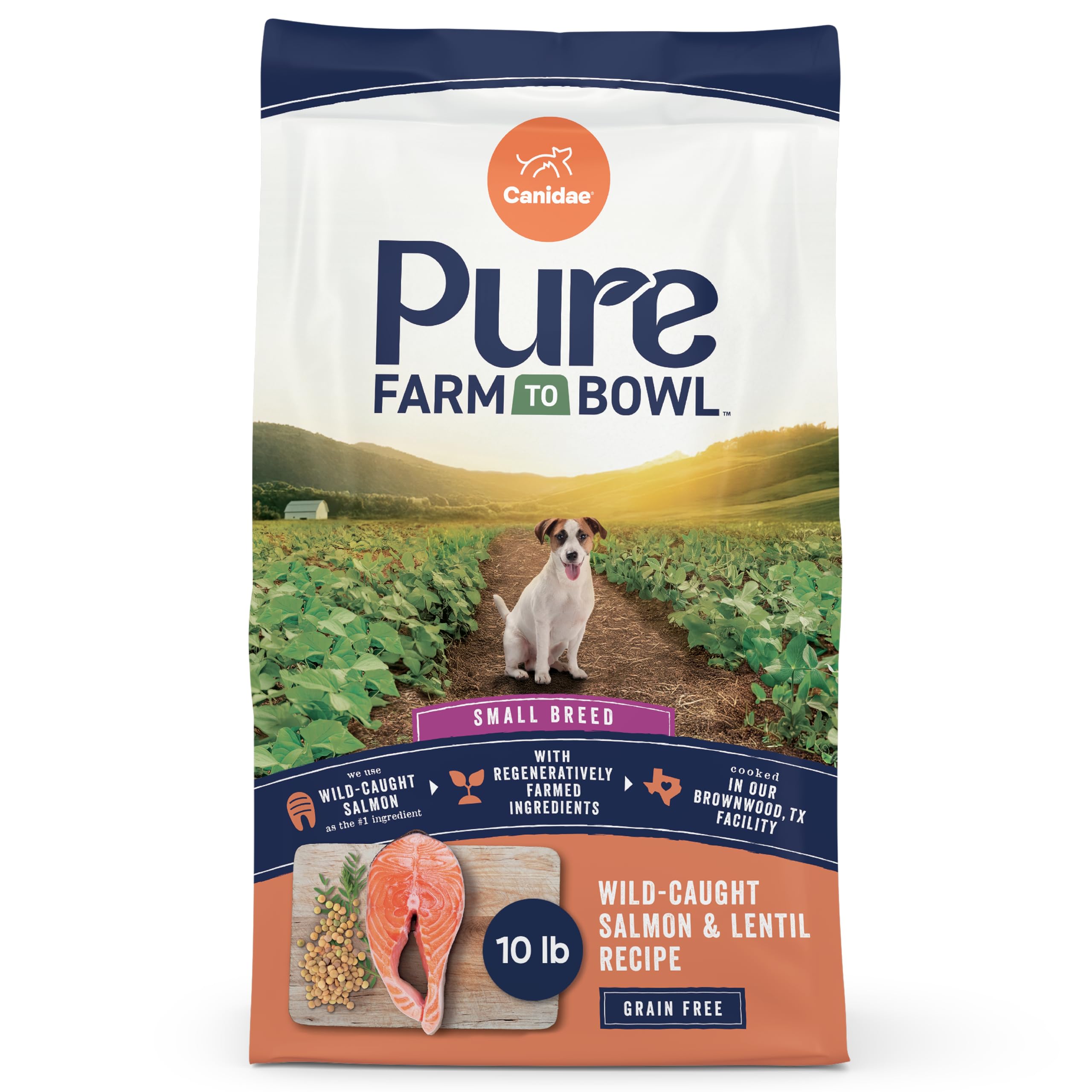 Canidae Pure Farm to Bowl Small Breed, Wild-Caught Salmon & Lentil Recipe, 10 lbs.