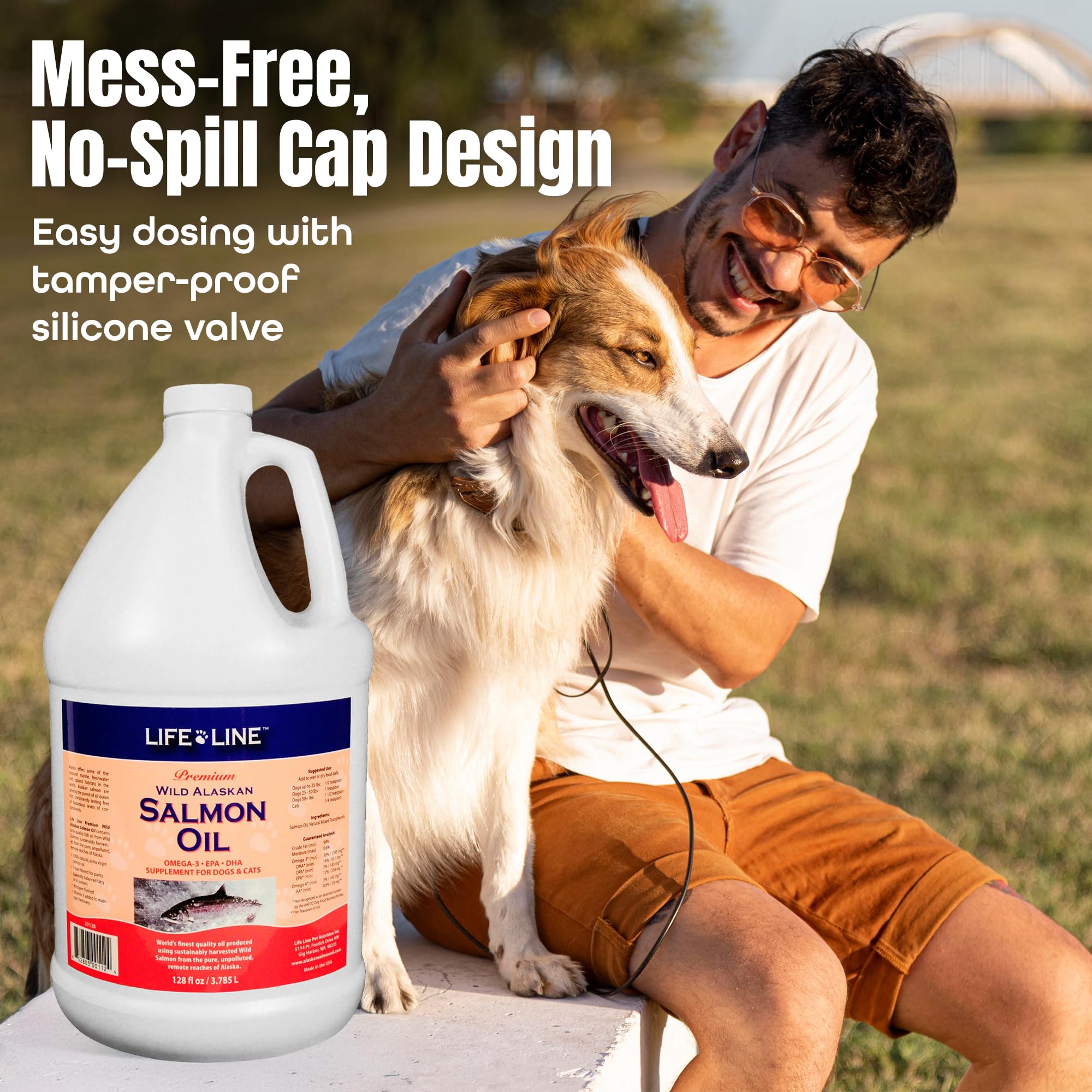 Life Line Pet Nutrition Wild Alaskan Salmon Oil Size: 128 fl oz.