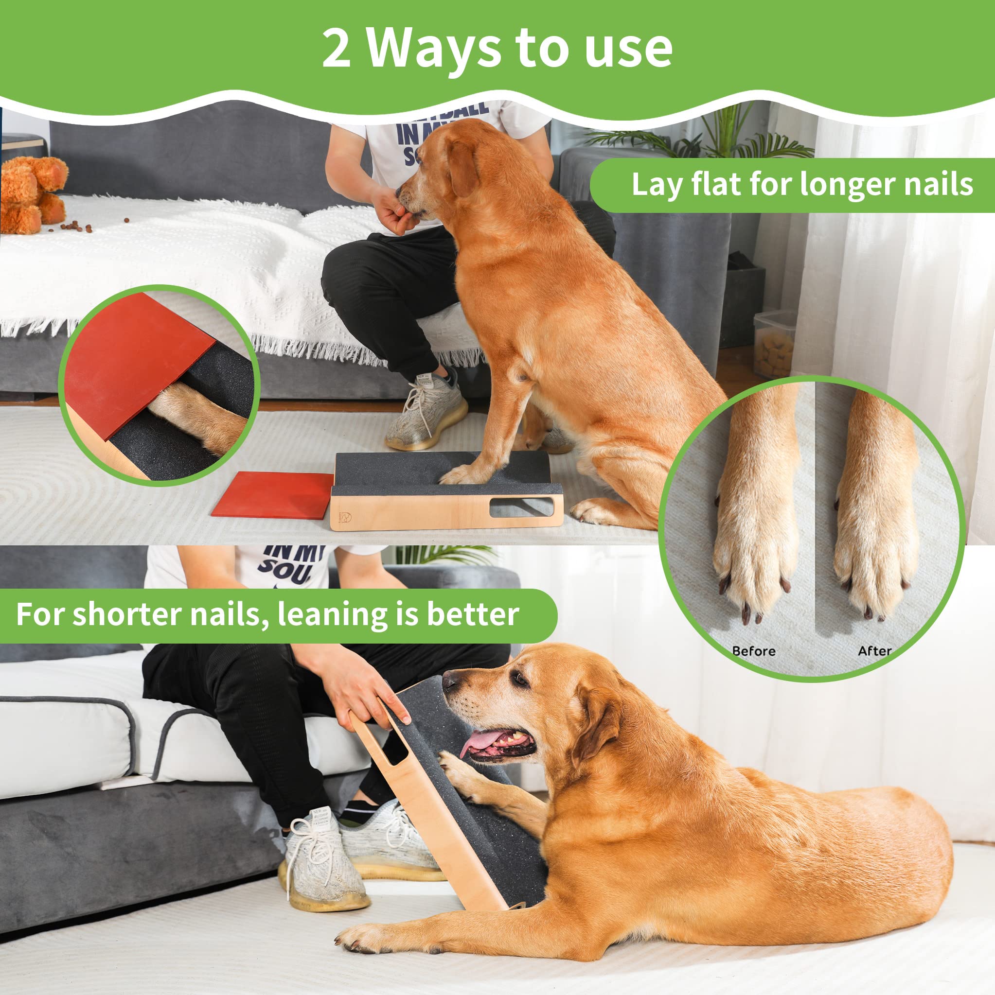 Lovintry M-Shaped Dog Scratch Pad For Nails, Dog Nail File Toy For Dog Nail Maintenance, Shortened Dogs Side Nails Easily (L)