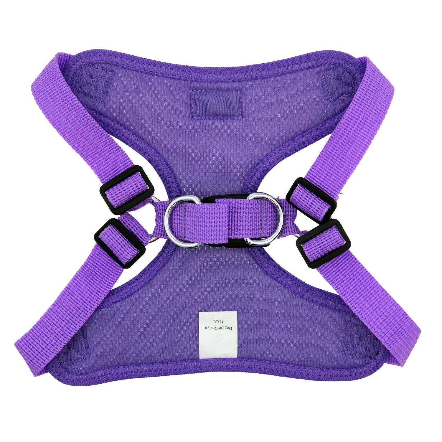 Doggie Design Dog Harness - No Choke Dog Harness, Dog Vest, Mesh Polyester, Pet Harness, Simple Step In And Go Design, Harness For Dog - Paisley Purple - M