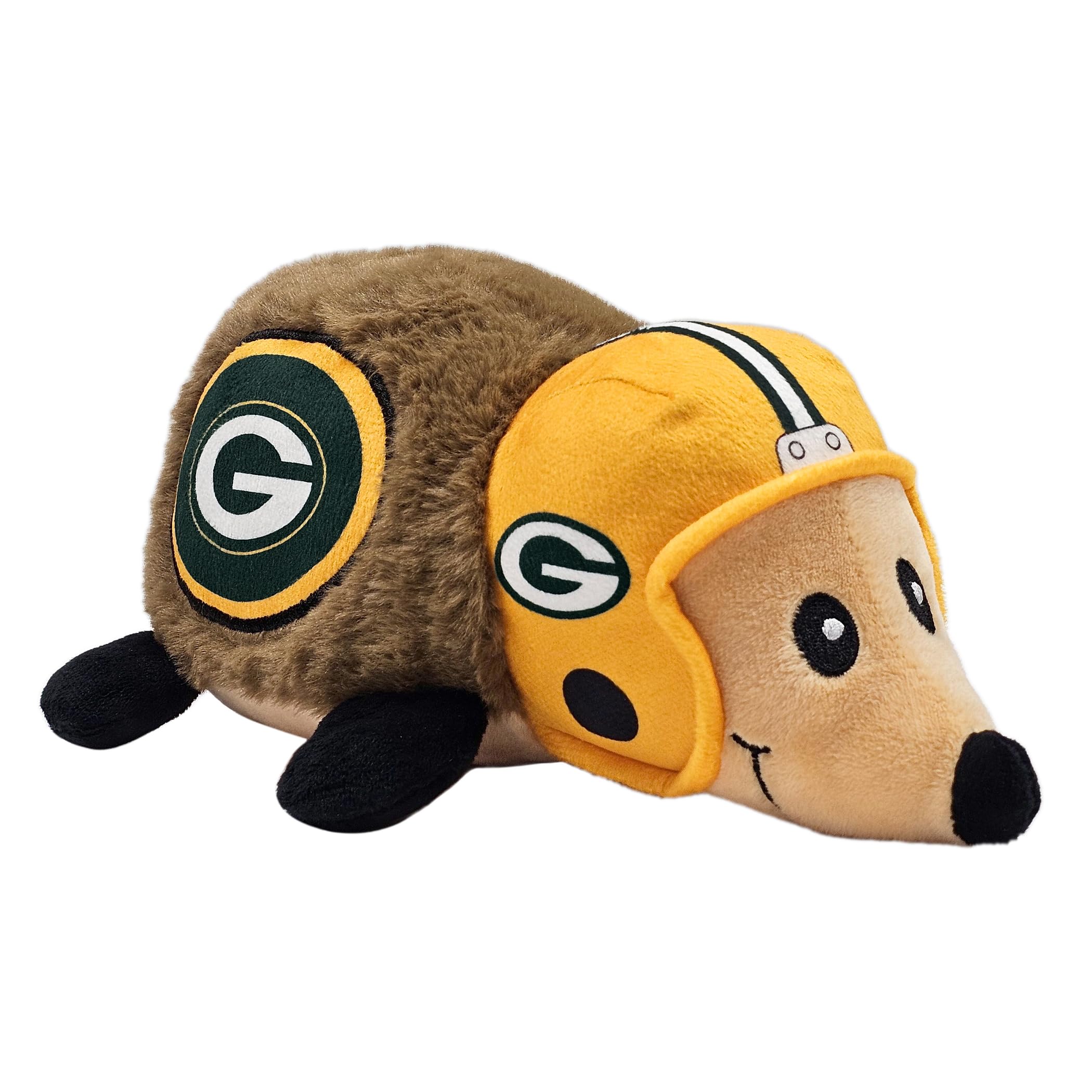 Nfl Green Bay Packers Plush Hedgehog Toy For Dogs & Cats, Cool Soft Pet Toy For Fun And Interactive Play, Dog Chew Toy With Sque