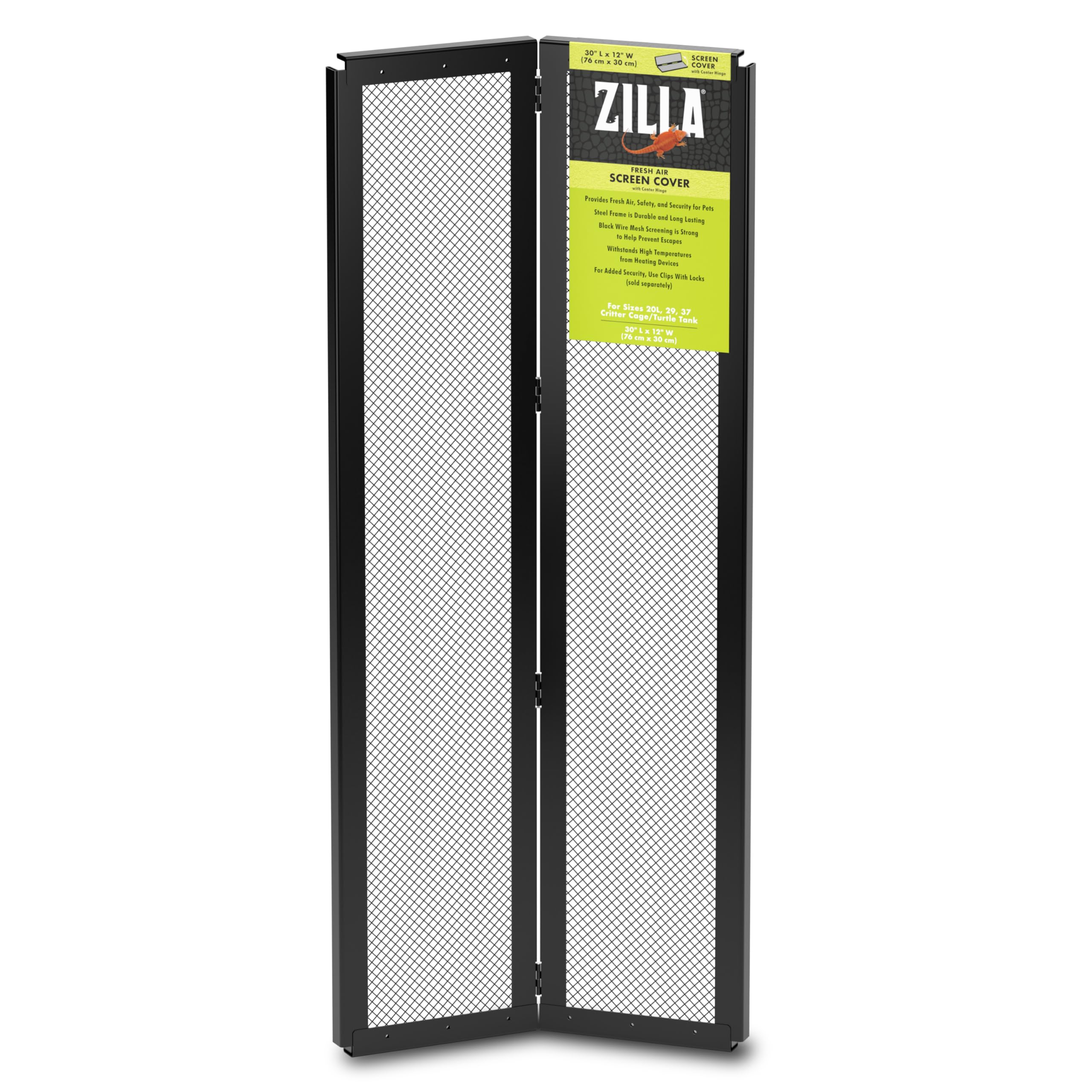 Zilla Fresh Air Screen Cover with Center Hinge 30 x 12