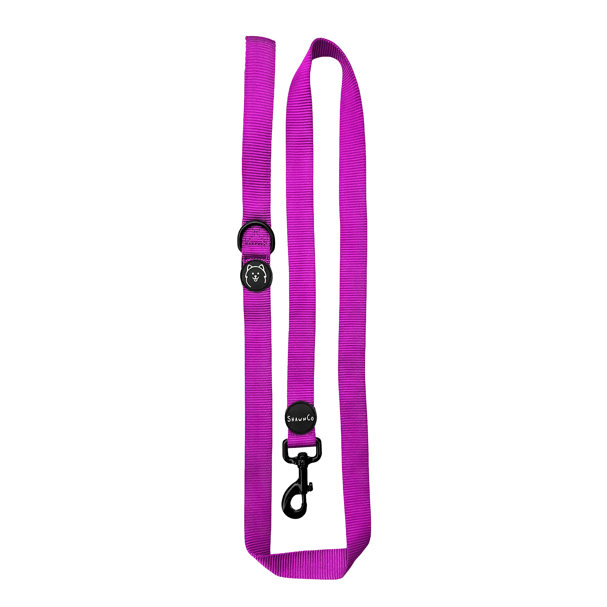 Shawnco Dream Walk Dog Leash- Premium, Nylon Pet Leash With Soft Neoprene Handle For Small, Medium And Large Dogs (Orchid, Mediu