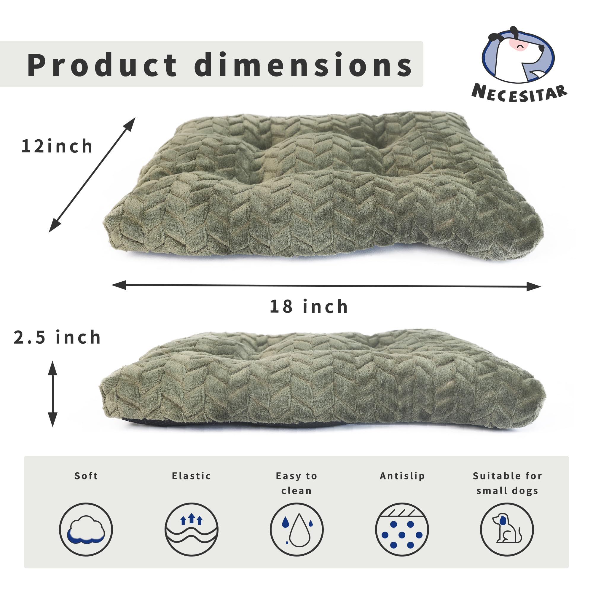Cat Bed For Indoor Cats Washable Pillow Bed For Cages 18 Inch Small Dog Bed Anti-Slip Waterproof Warming Cozy Soft Pet Puppy Oli