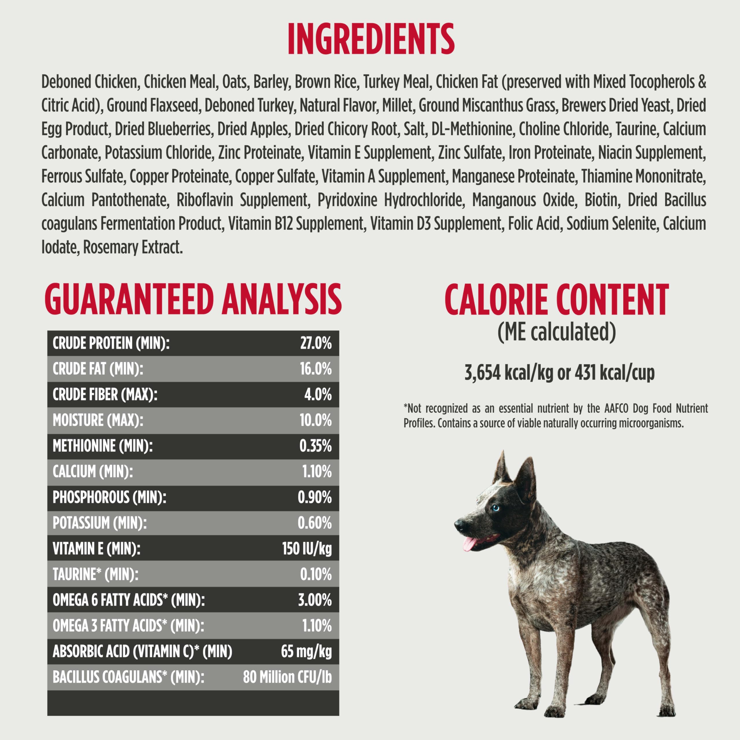 Nulo Frontrunner Ancient Grains High-Protein Dog Food, Chicken, Oats, & Turkey Recipe- Natural Dry Dog Food with Probiotics, Gra