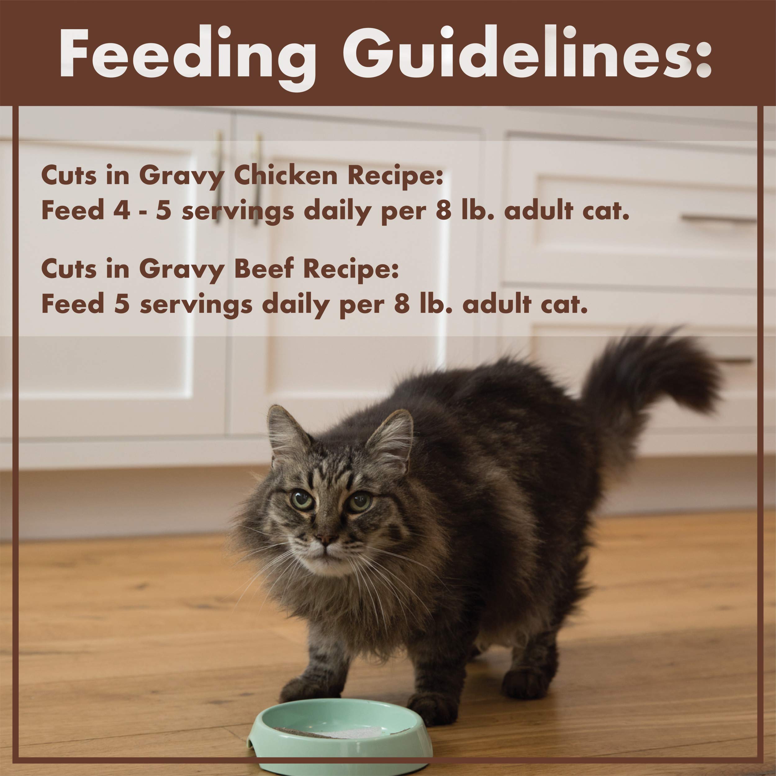 Nutro Perfect Portions Wet Cat Food Cuts in Gravy Multipack: Beef Recipe and Chicken Recipe, 2.64 oz Twin-Pack Trays (12 Count,
