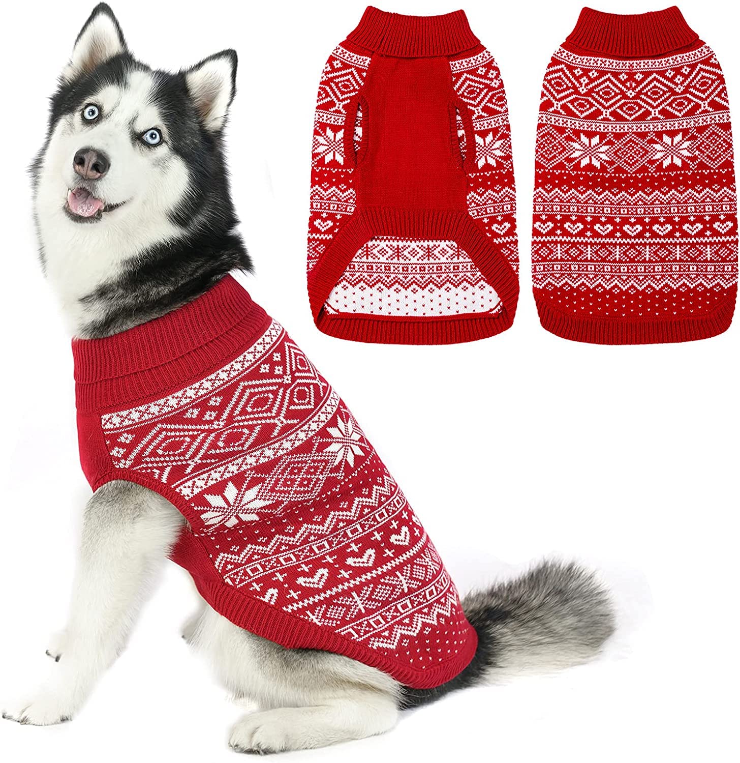 Dog Sweater Argyle - Warm Sweater Winter Clothes Puppy Soft Coat, Ugly Dog Sweater For Small Medium And Large Dogs, Pet Clothing