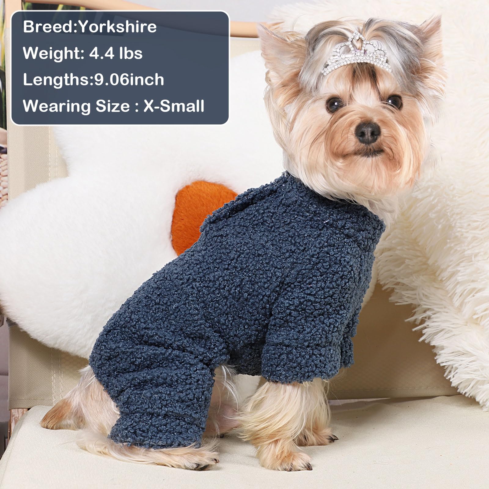 Dog Pajamas For Small Dog Boy Girl Fleece Puppy Clothes Jammies 4 Leg Dog Pjs For Chihuahua Yorkie Fall Winter Warm Onesie Jumps