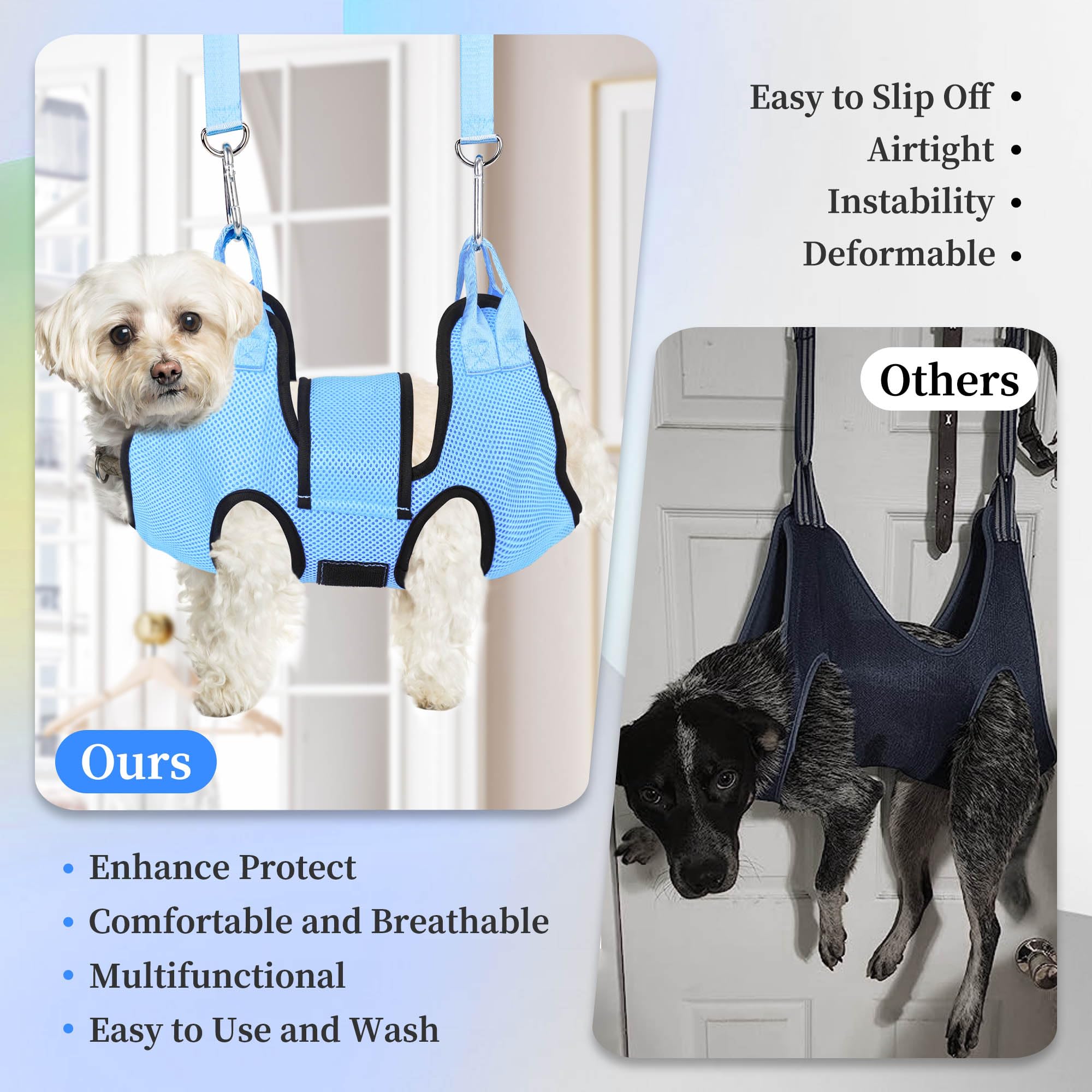 Patiencet Dog Grooming Hammock For Nail Trimming Pet Hammock For Small Dogs With Security Strap Cat Sling For Nail Clipping With