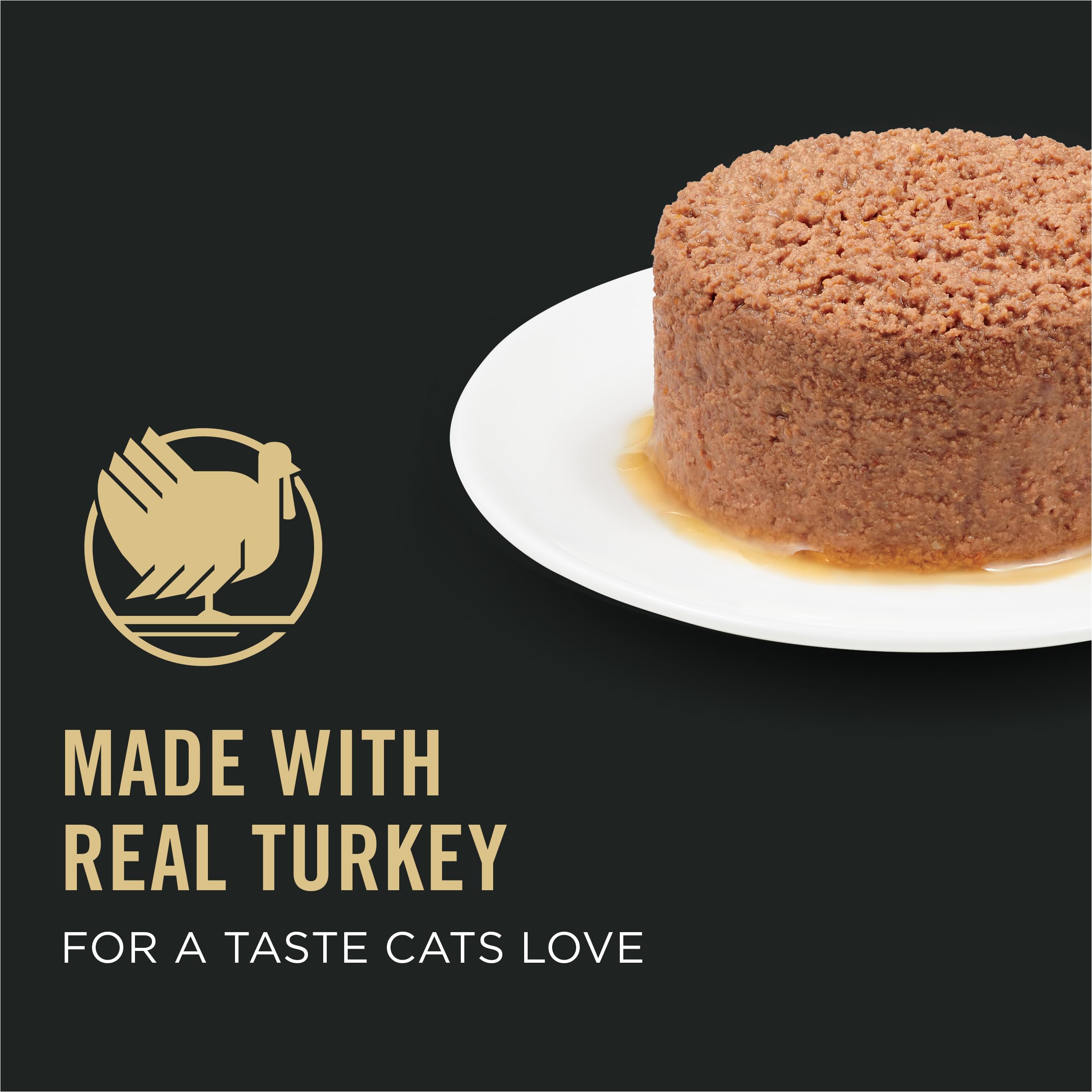 Purina Pro Plan Vital Systems Turkey Wet Cat Food Pate 4-in-1 Brain, Kidney, Digestive and Immune Formula - (Pack of 24) 3 oz. C