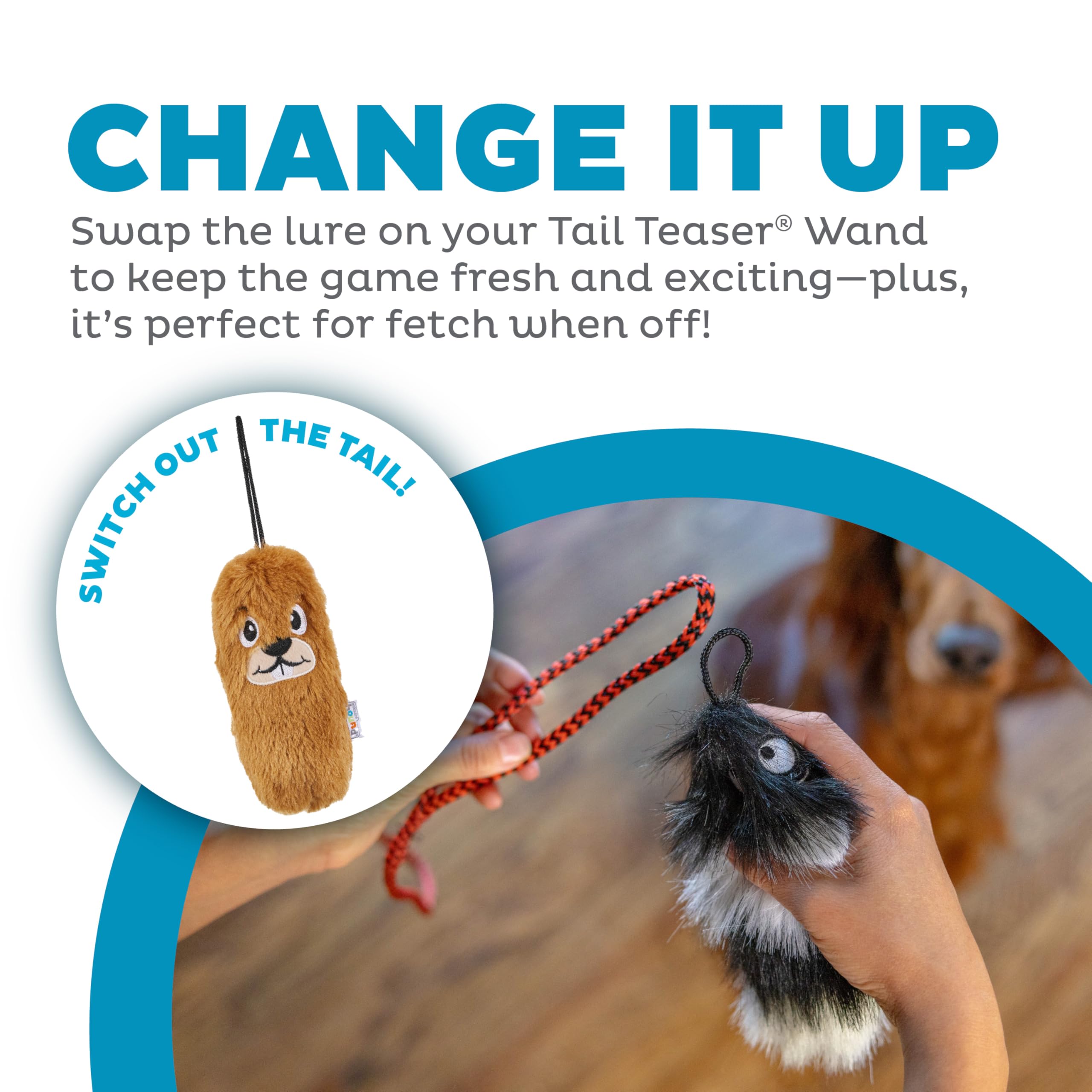 Outward Hound Tail Teaser Replacement Lure for Dog Teaser Wand, Beaver