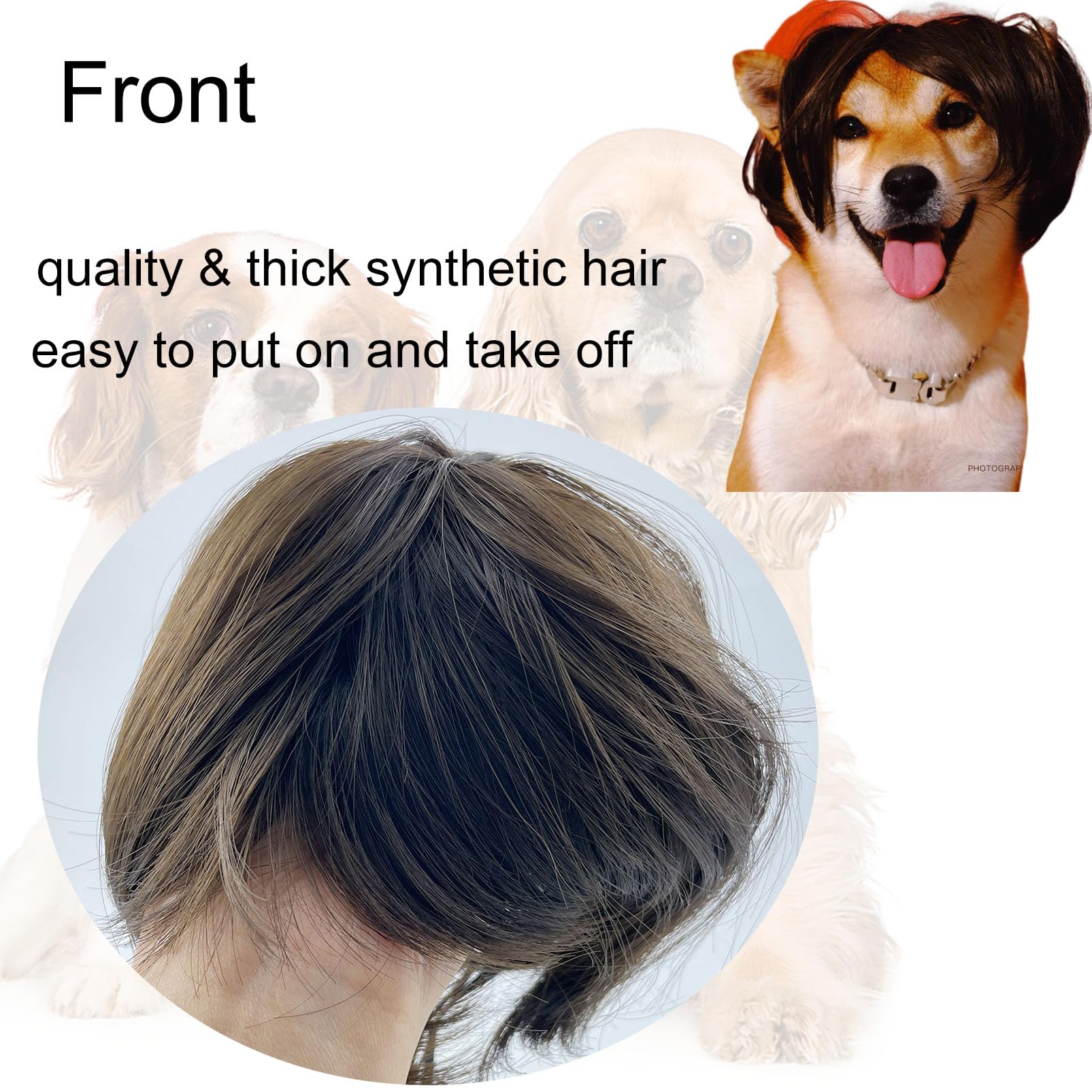 Funny Dog Wig Pet Costumes,Kediciz Cat Costume Synthetic Hairpiece Cosplay Wigs, Headwear For Halloween Christmas Festivals Part