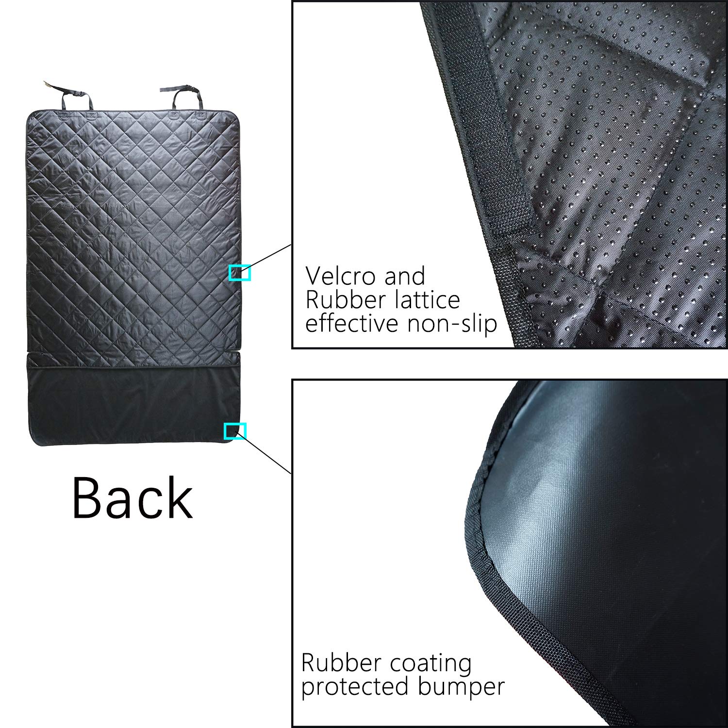NOBER Pet Cargo Liner Cover for Dogs SUV Cars Waterproof Non Slip Universal Fit with Bumper Flap Extra Large