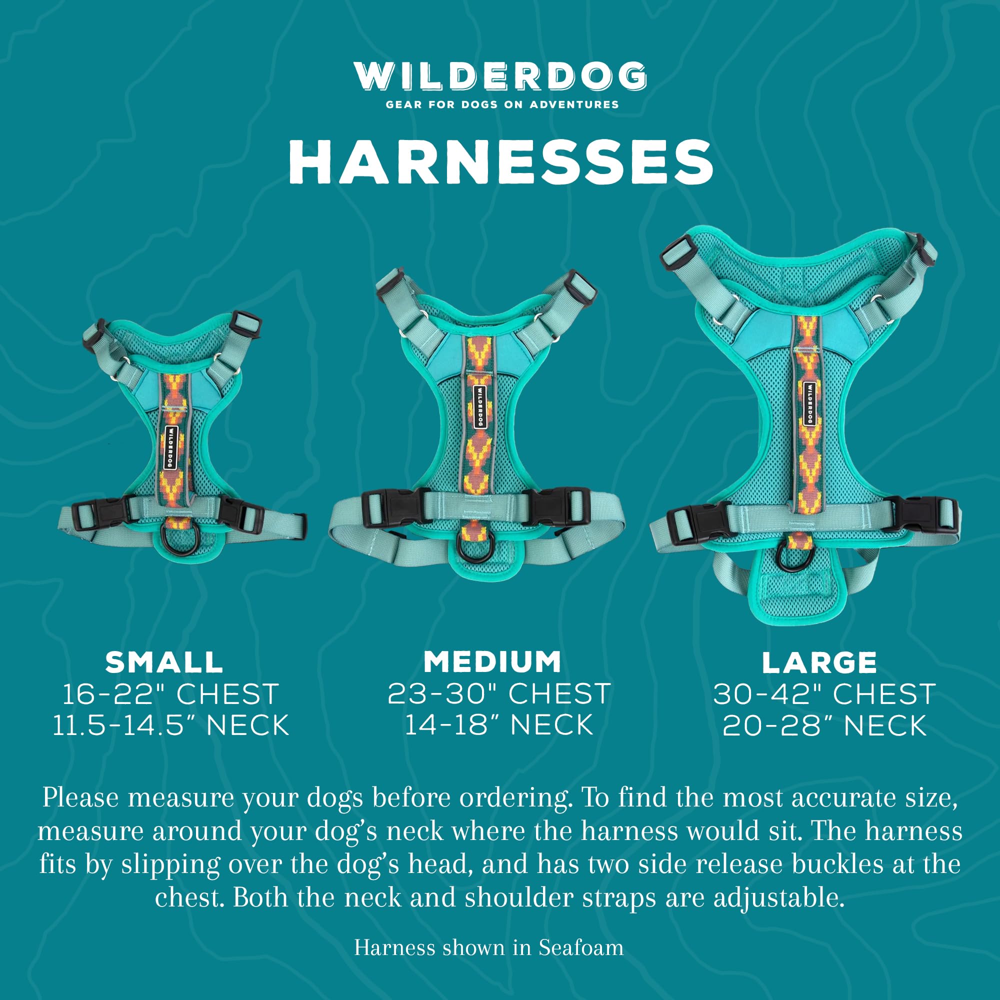 Wilderdog Lightweight Dog Harness With Reflective Straps - Large - Black