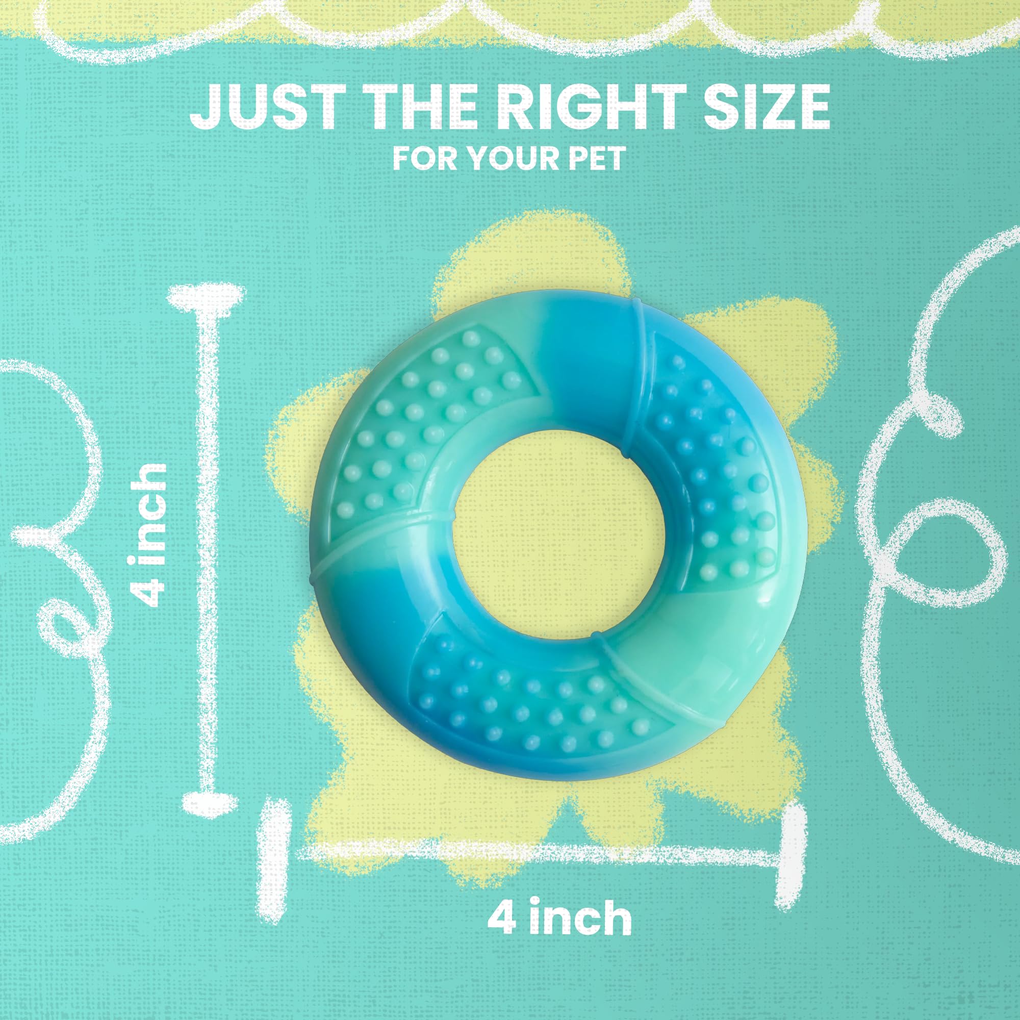 Snugarooz Stuff-Arooz Ring Dog Toy - Eco-Conscious, Treat-Dispensing TPR Design - Durable, Textured Chew Toy for Fetch, Toss & I