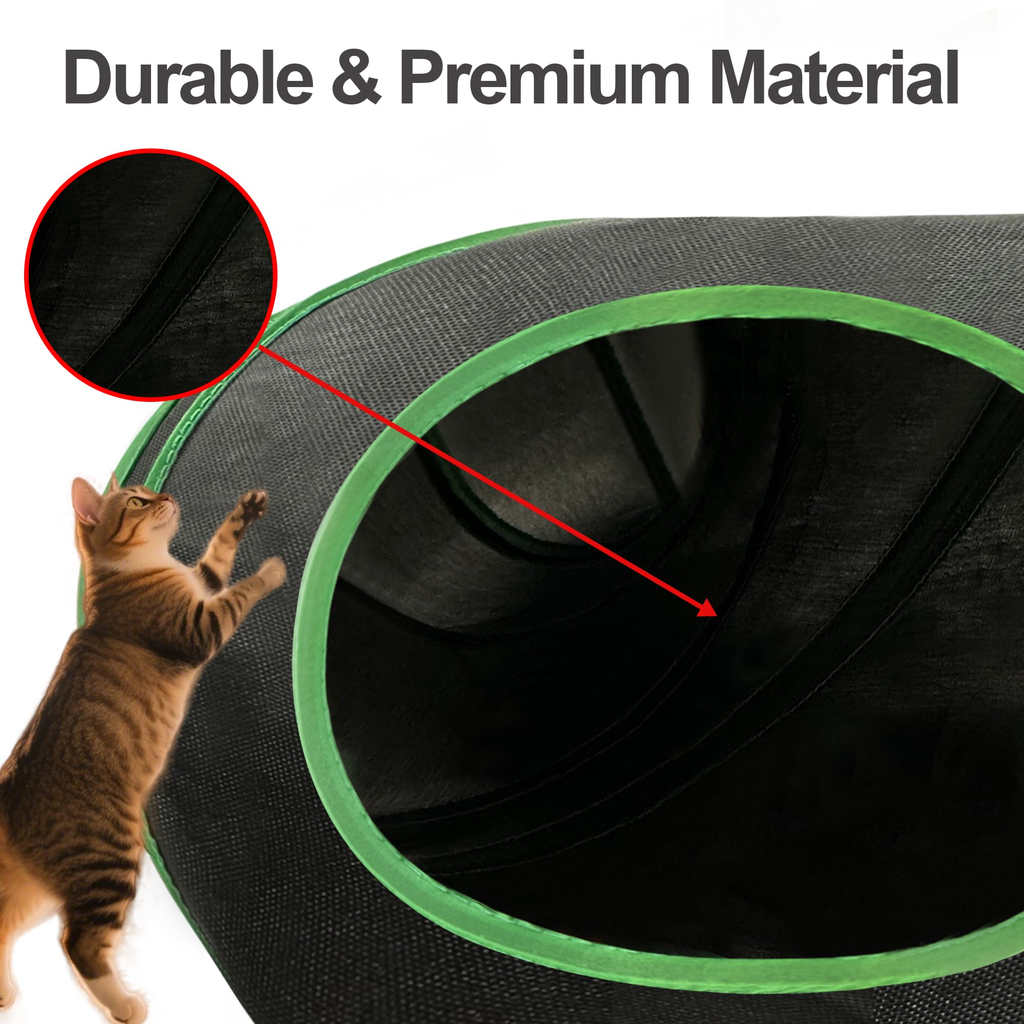 metiya Interactive Cat Toys Tunnel- DIY Enrichment Tunnel for Indoor Cats & Kittens, Hide & Seek Puzzle Play Tunel, Customizable