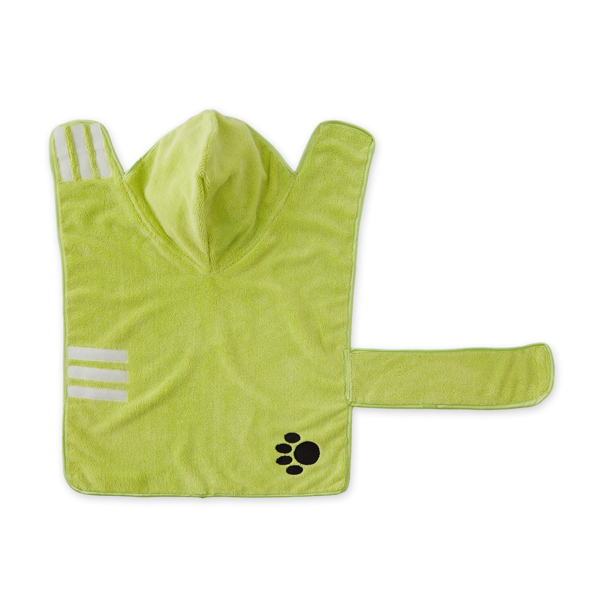 LETTUCE GREEN - EMBROIDERED PAW MEDIUM PET ROBE