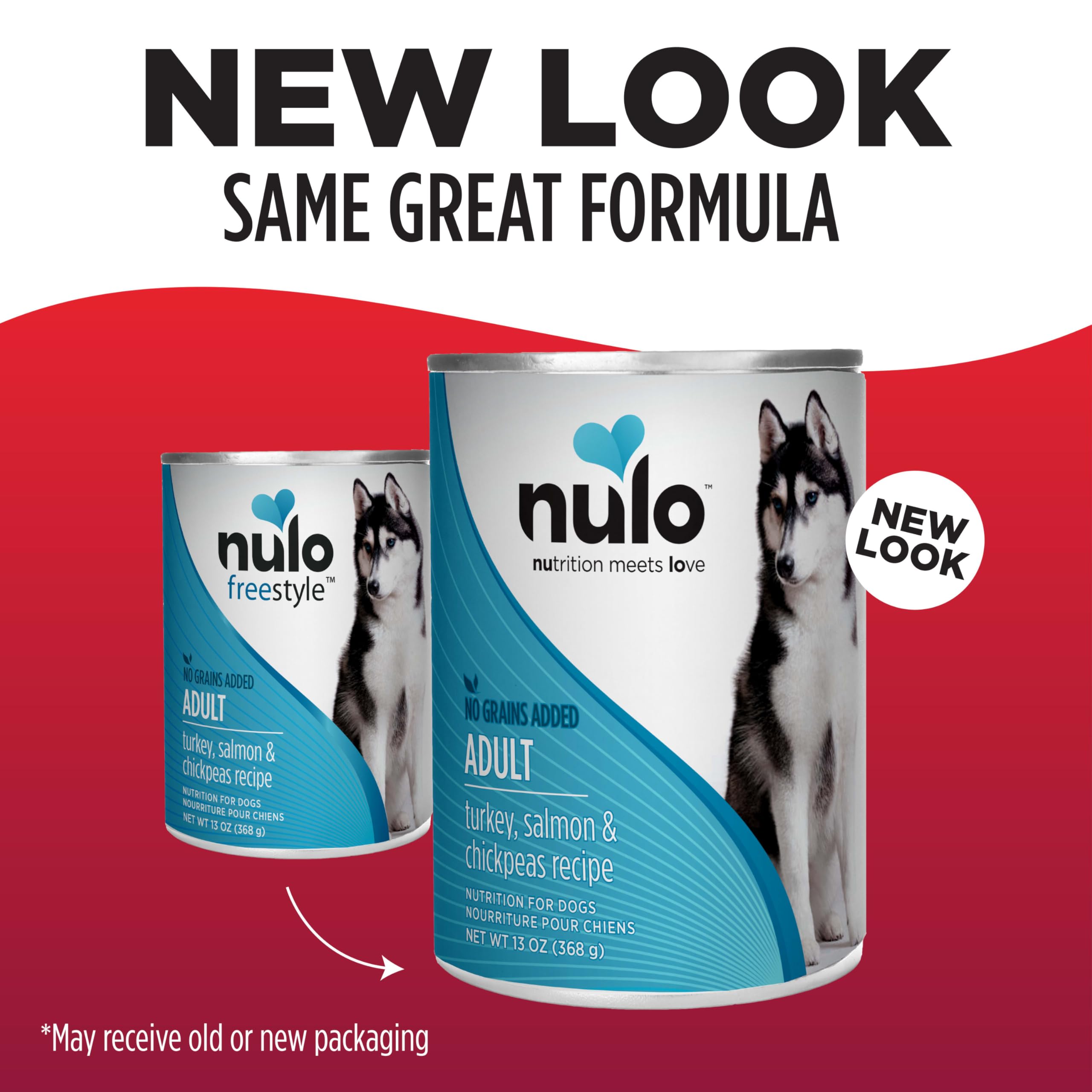 Nulo Grain-Free Turkey, Salmon, & Chickpeas Recipe Adult Wet Canned Dog Food, 13 Ounce, 12 Cans