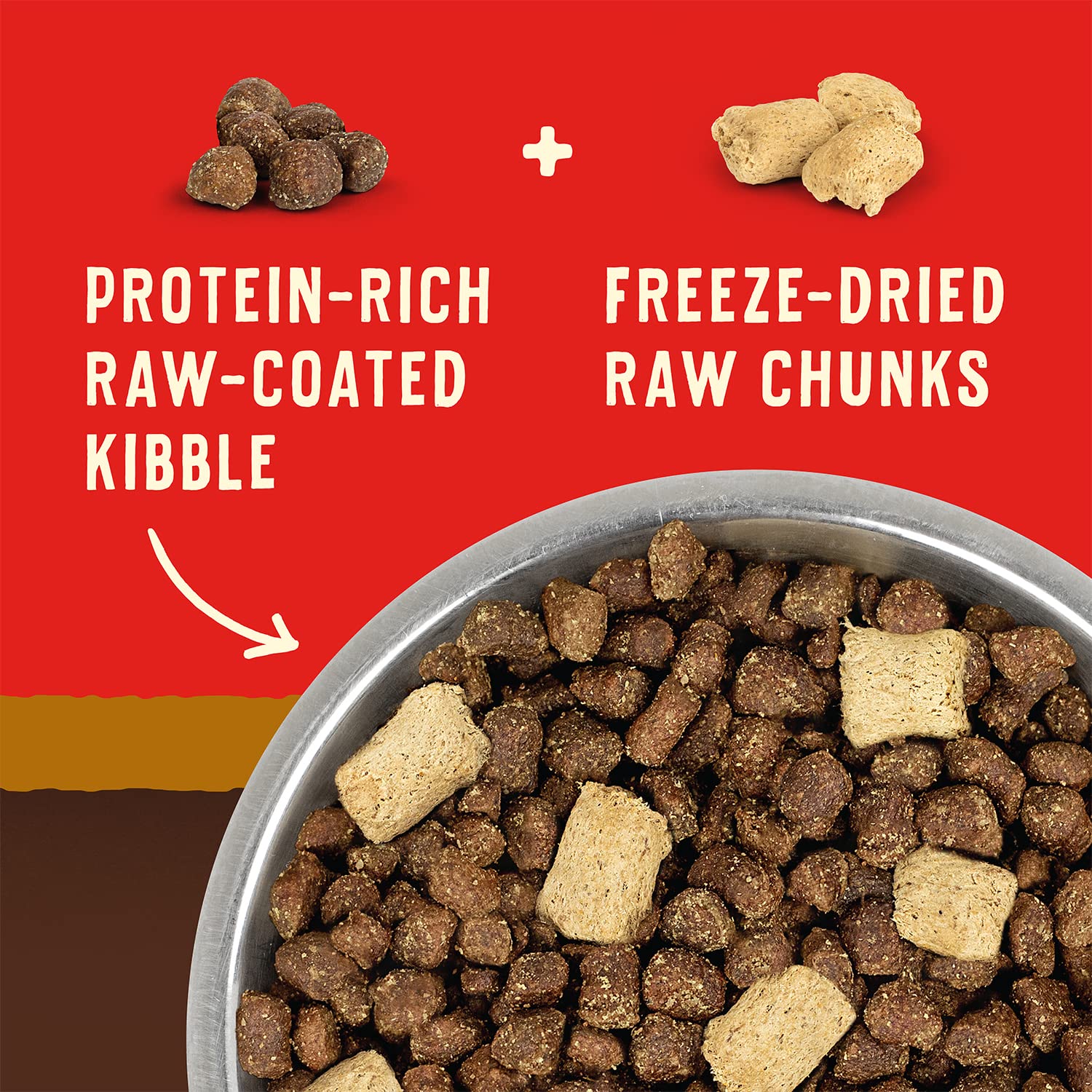 Stella & Chewys Wild Red Raw Blend Kibble - Premium Freeze-Dried Raw Coated Dog Food - Perfect For Picky Eaters - High Protein