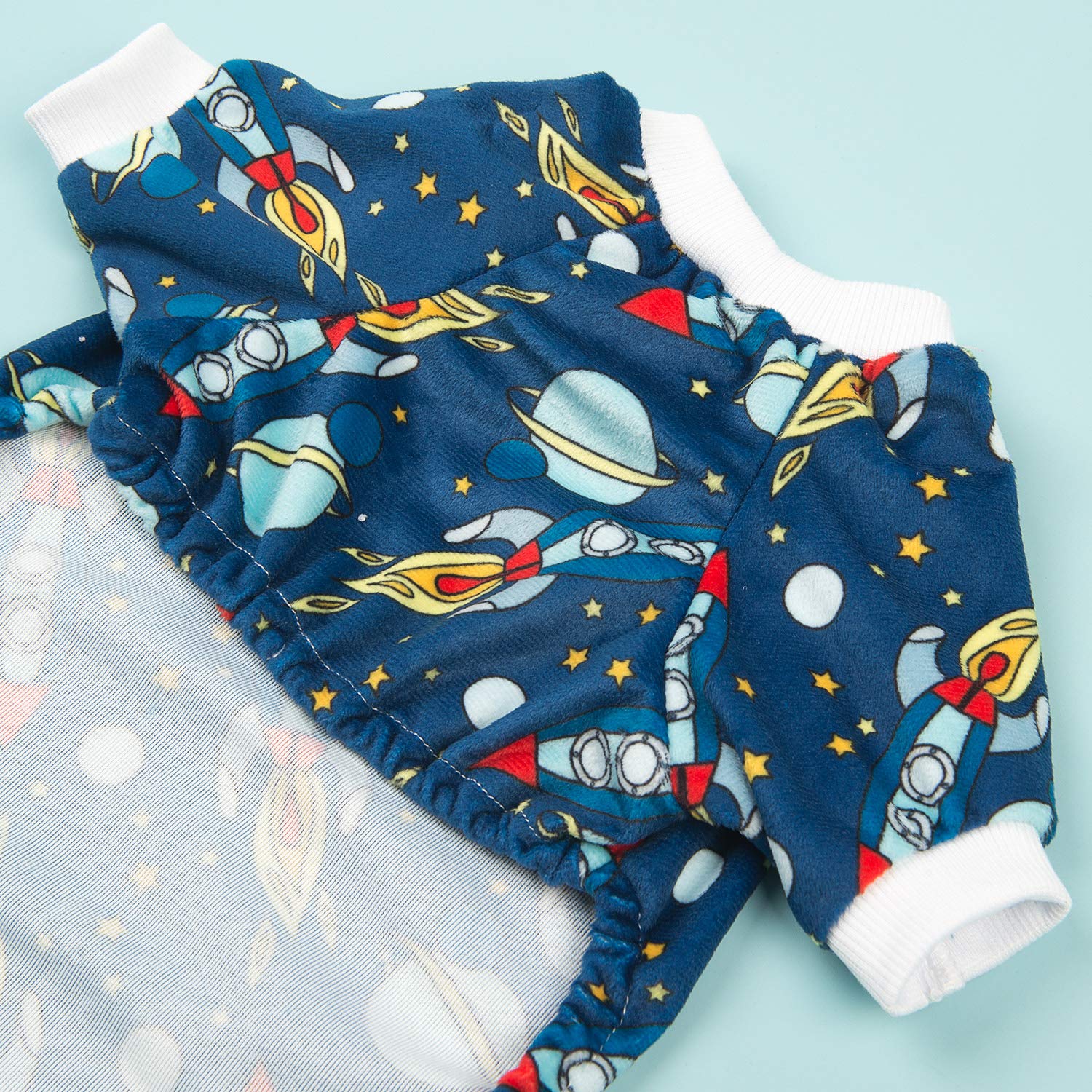 Cutebone Dog Pajamas Rocket Dog Apparel Dog Jumpsuit Pet Clothes Pajamas P16S