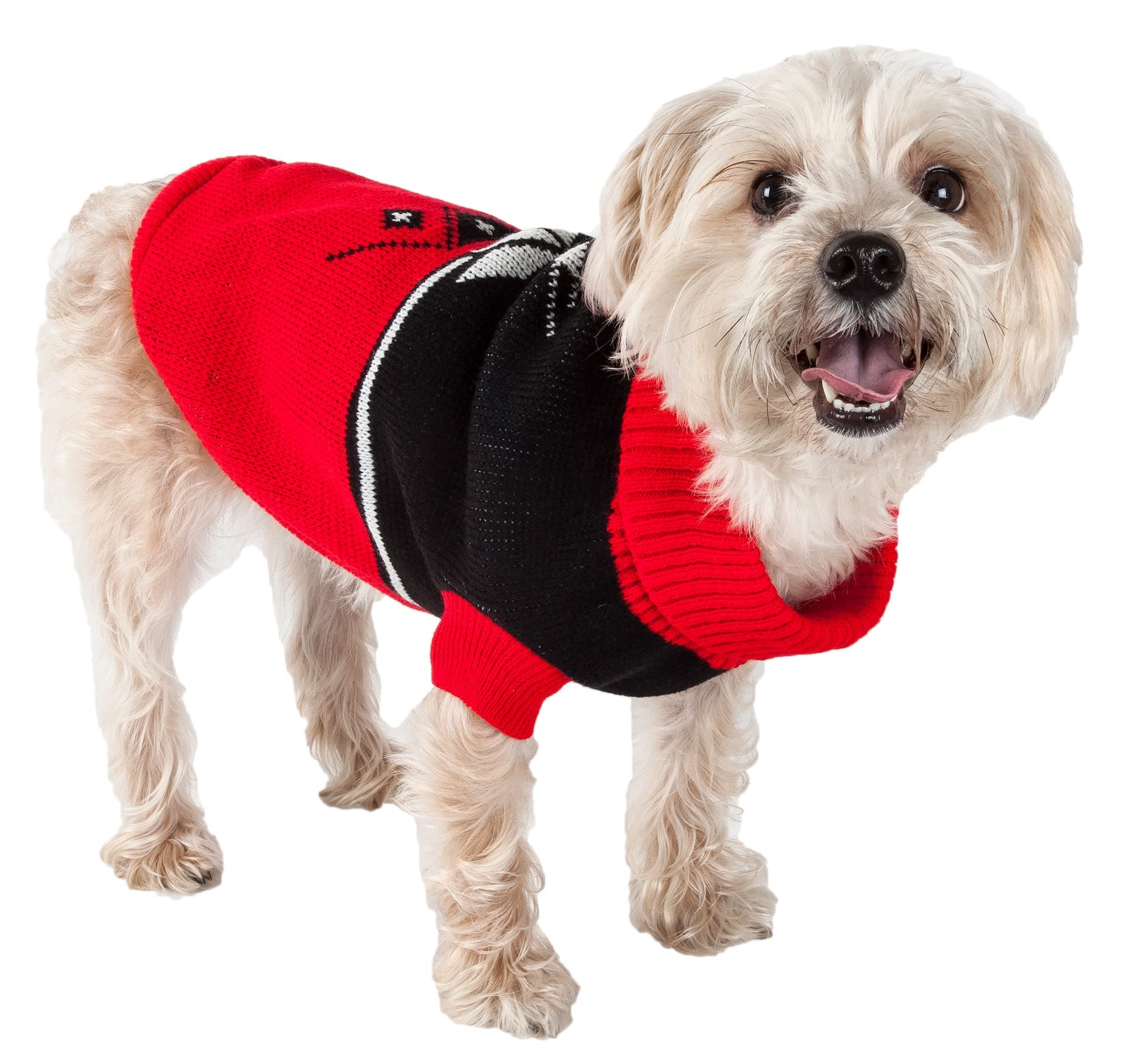 Pet Life ® Snow Flake Pet Sweater - Designer Dog Sweater with Turtle Neck - Winter Dog Clothes Designed to Keep Warm