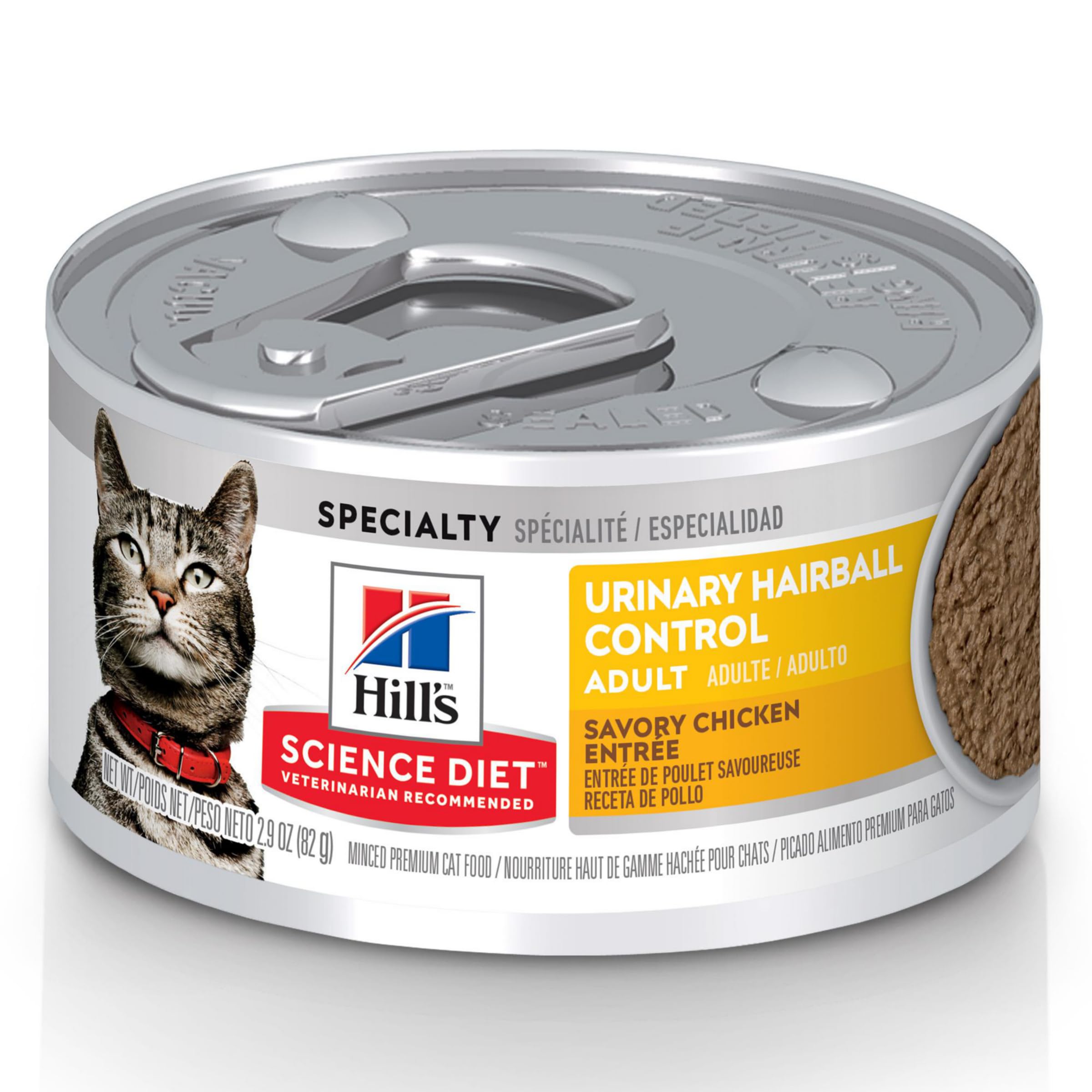 Hills Science Diet Urinary Hariball Control, Adult 1-6, Urinary Track Health & Hairball Control Support, Wet Cat Food, Chicken 