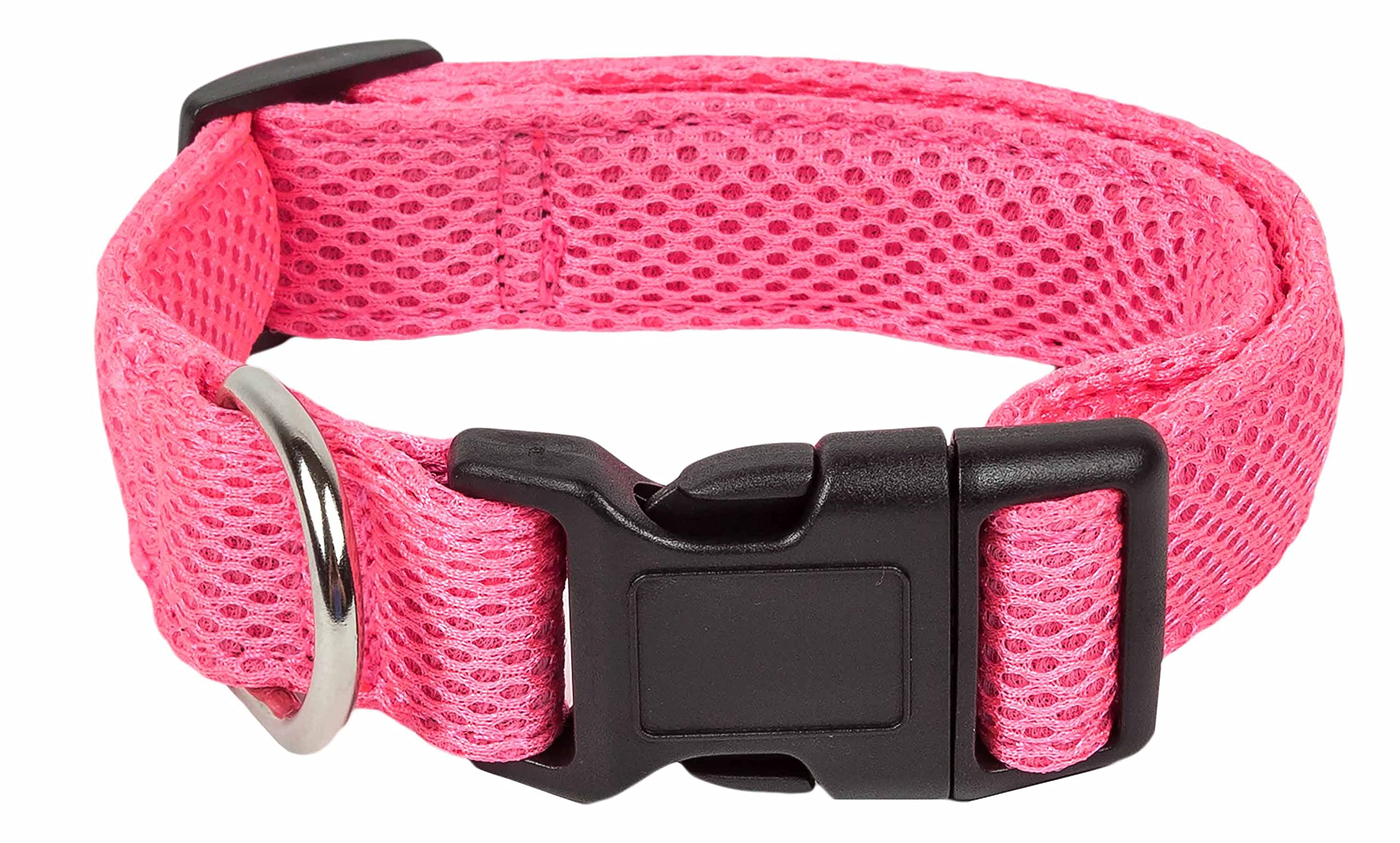 Pet Life  Aero Mesh Dual Sided Comfortable and Breathable Adjustable Pet Collar - Mesh Dog Collar with Stainless stell Dog Lea