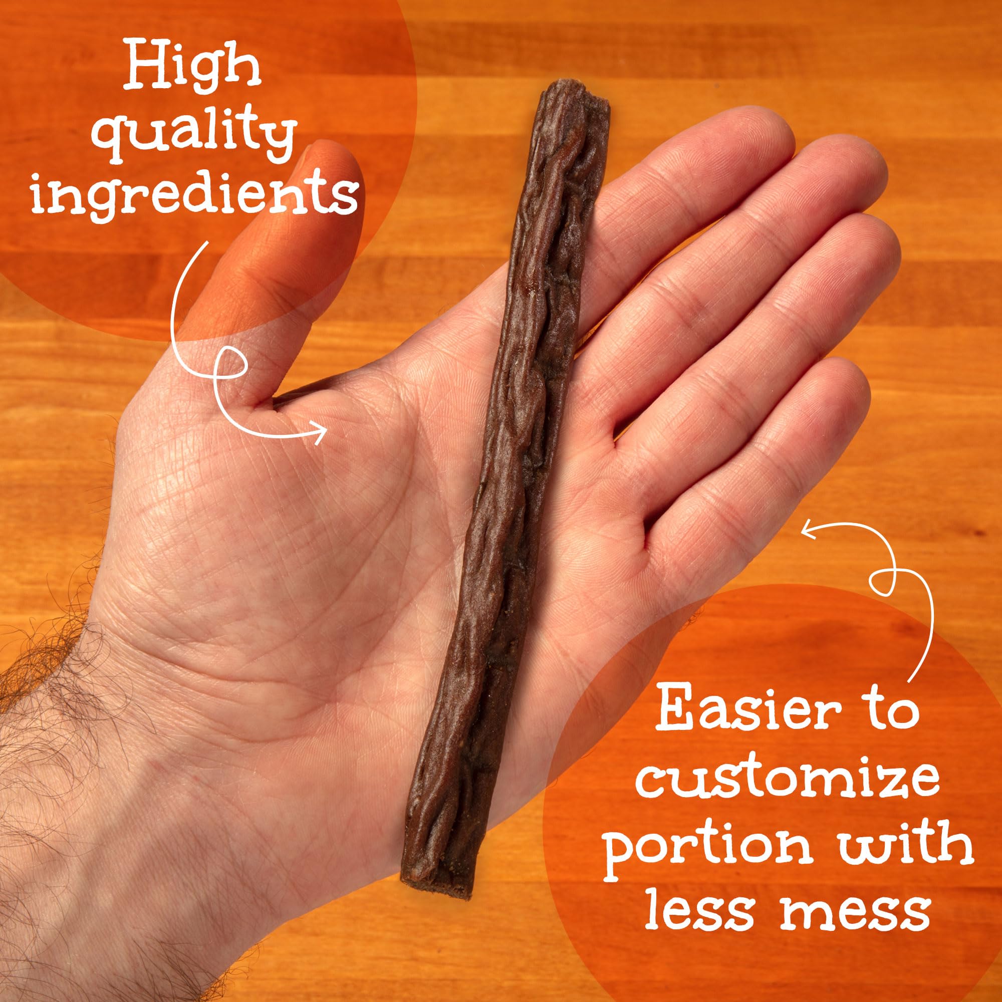 Happy Howies Woof Stix - Healthy Dog Treats, Flavorful Slow Cooked Beef Stick, Natural Ingredients, Hormone Free - Beef, 46 Cou