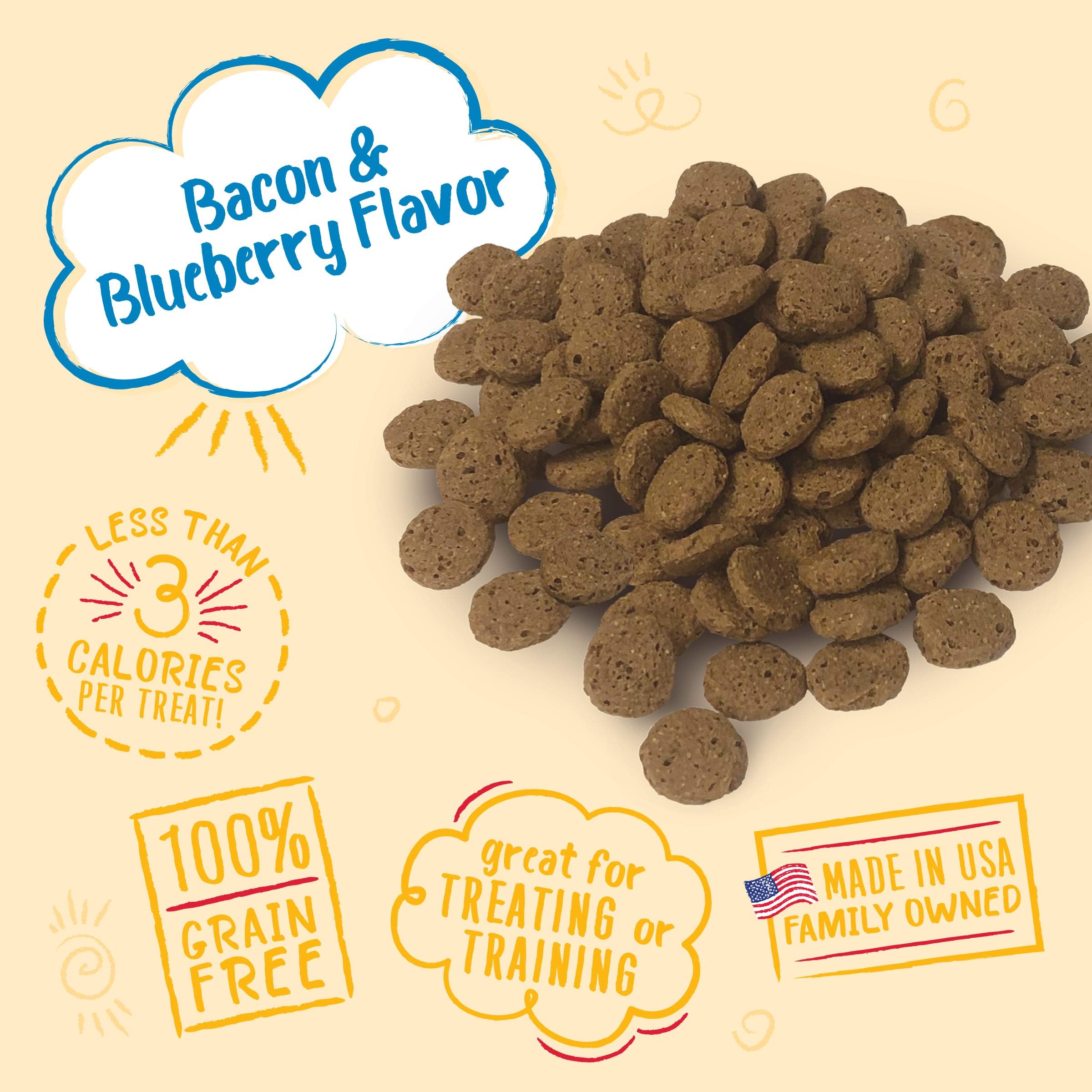 Charlee Bear Dog Training Treats for Small, Medium & Large Breeds, Crunchy Low Calorie Grain Free Dog Treats, USA Made, Three Fl