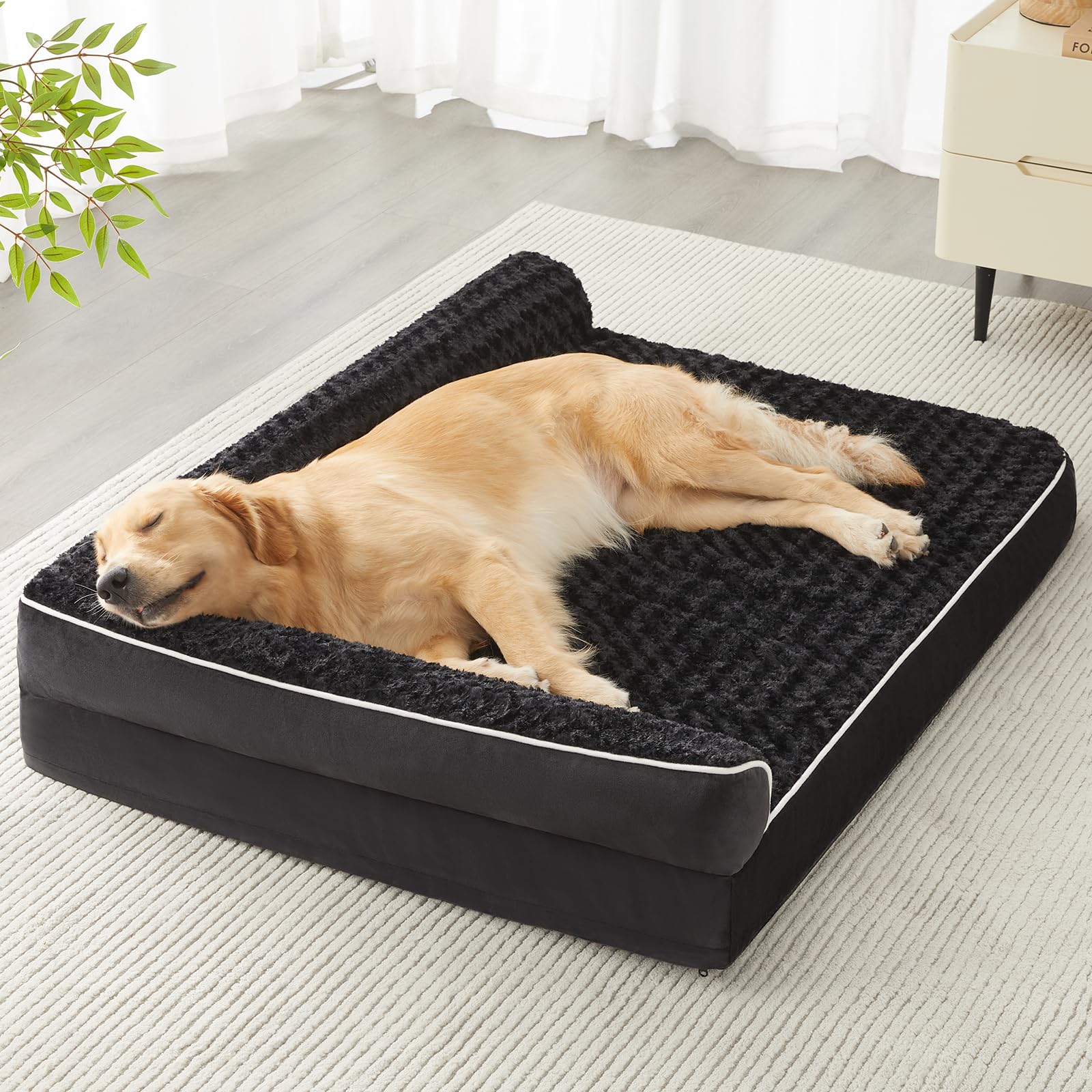 Bfpethome Orthopedic Dog Beds For Large Dogs-Waterproof Sofa Pet Bed With Removable Washable Cover, Big Dog Bed With Waterproof 