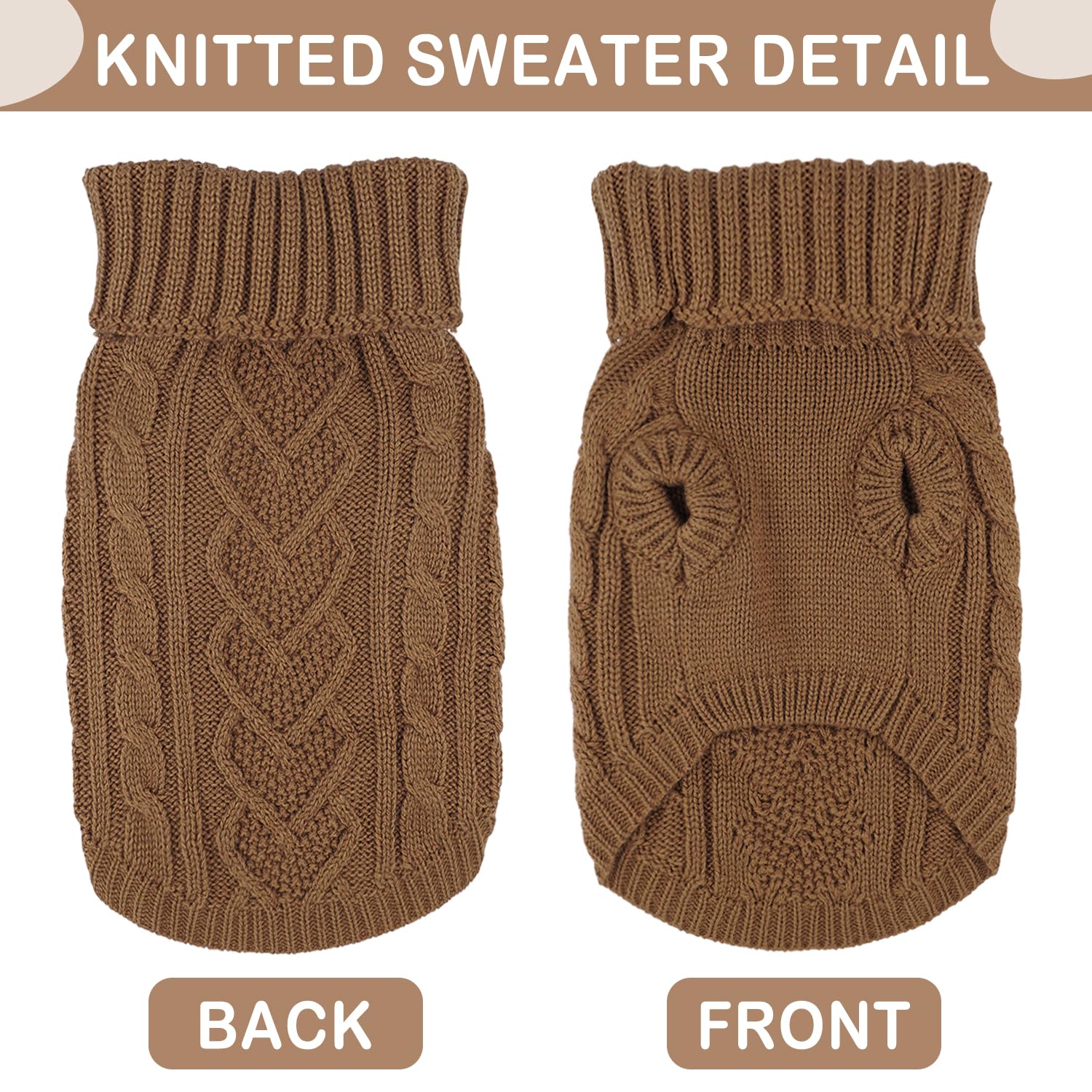 Small Dog Sweater XS Dog Sweaters Winter Small Dog Clothes Girl Boy Warm Puppy Sweater Knitted Pet Clothes for Chihuahua Yorkie