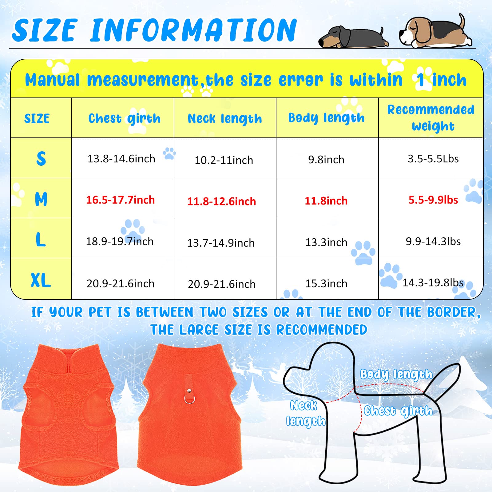 10 Pack Dog Sweaters For Small Dogs Fleece Small Dog Sweaters With Leash Ring Puppy Sweater Fleece Soft Dog Winter Cold Weather Indoor And Outdoor (Medium)