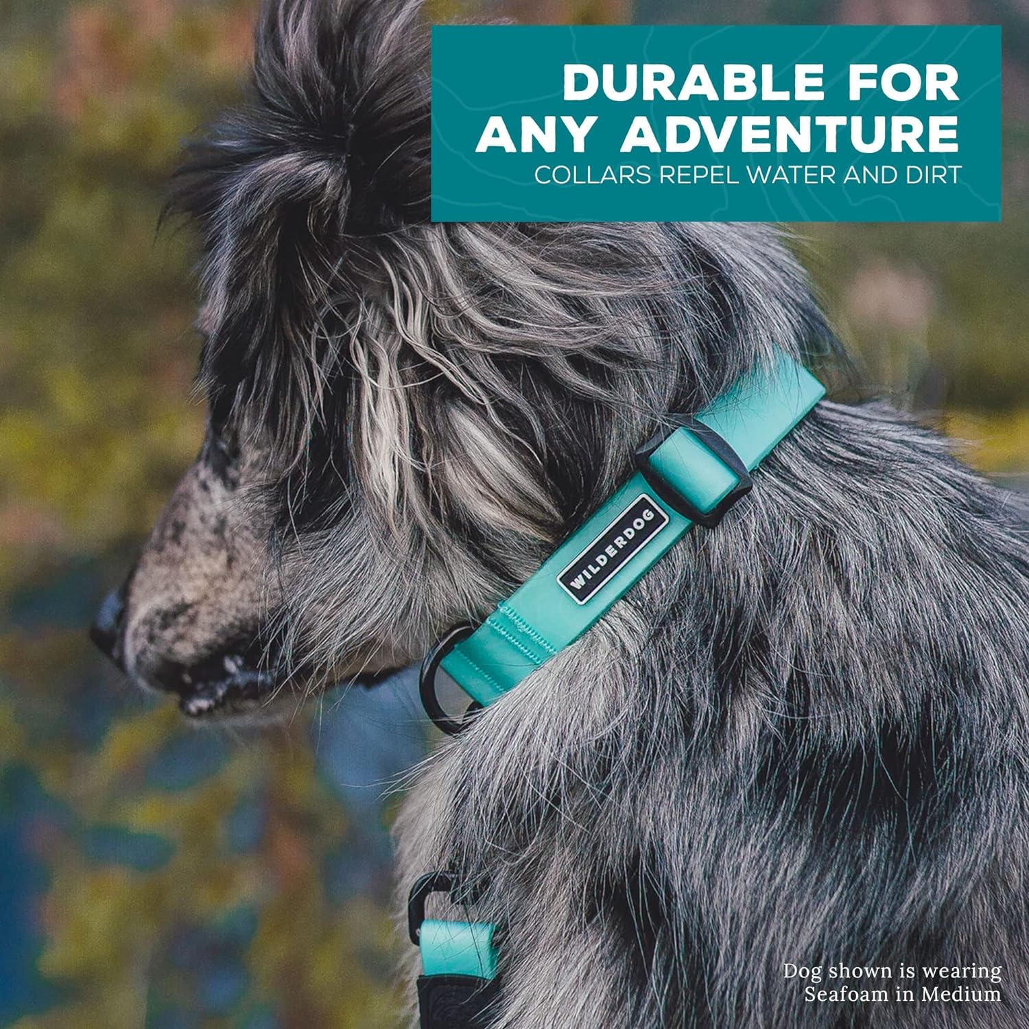 Wilderdog Waterproof Dog Collar - Repels Water & Dirt - Small 11''-15'' - Tie Dye