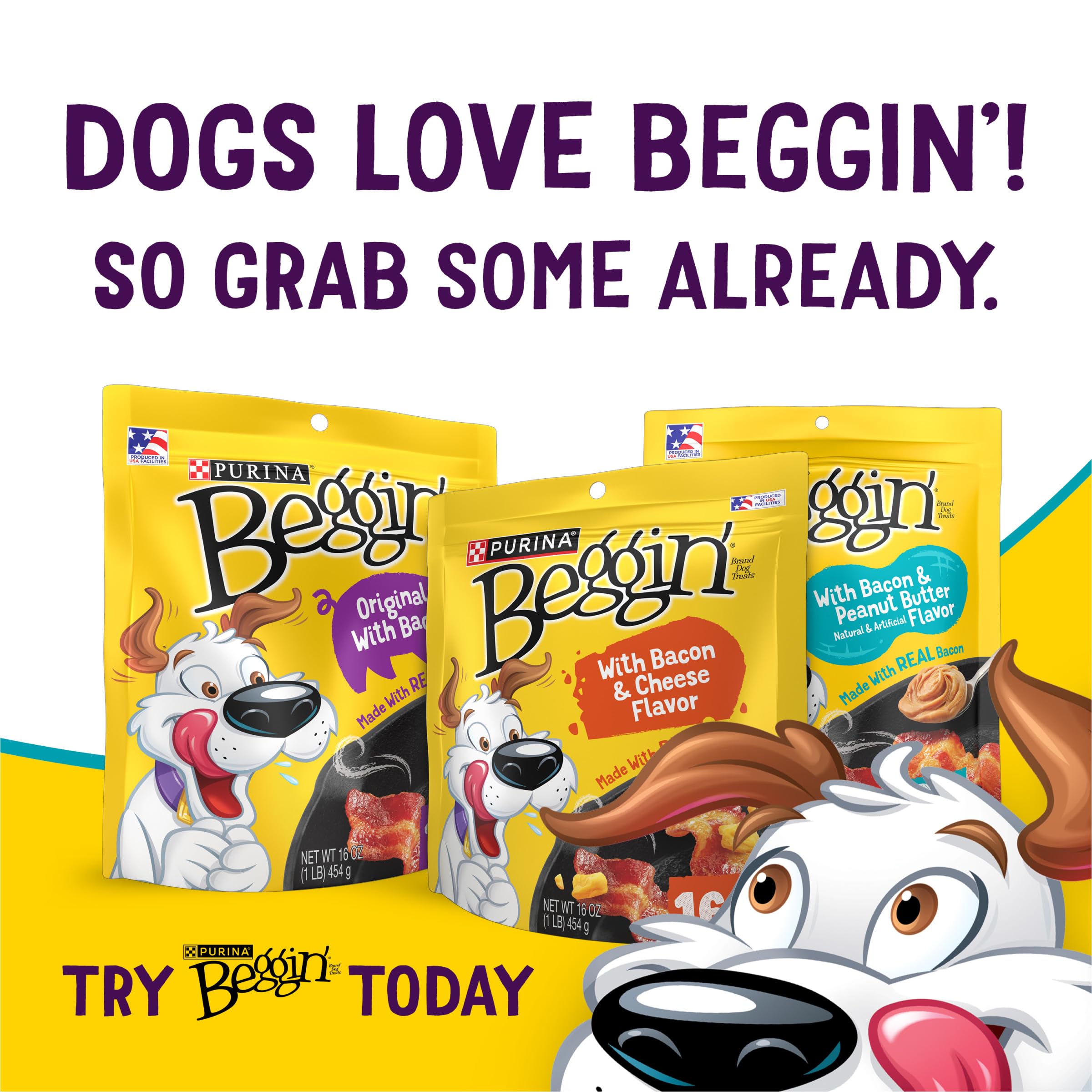 Purina Beggin  Flavor Stix with Bacon and Peanut Butter Flavor Dog Chew Stix - 40 oz. Pouch