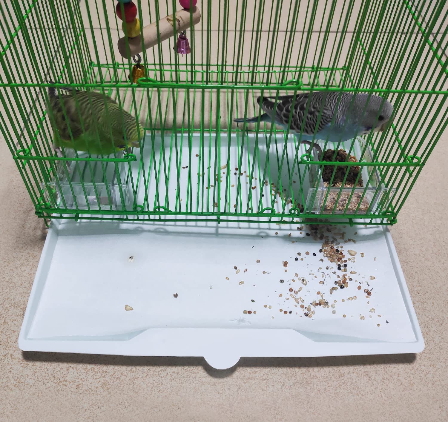Ruby.Q Bird Cage Liner Papers, 100/200 Sheets Non-Woven Bird Cage Liners, Precut Absorbent Bird Cage Paper Liners Pet Animal Cag