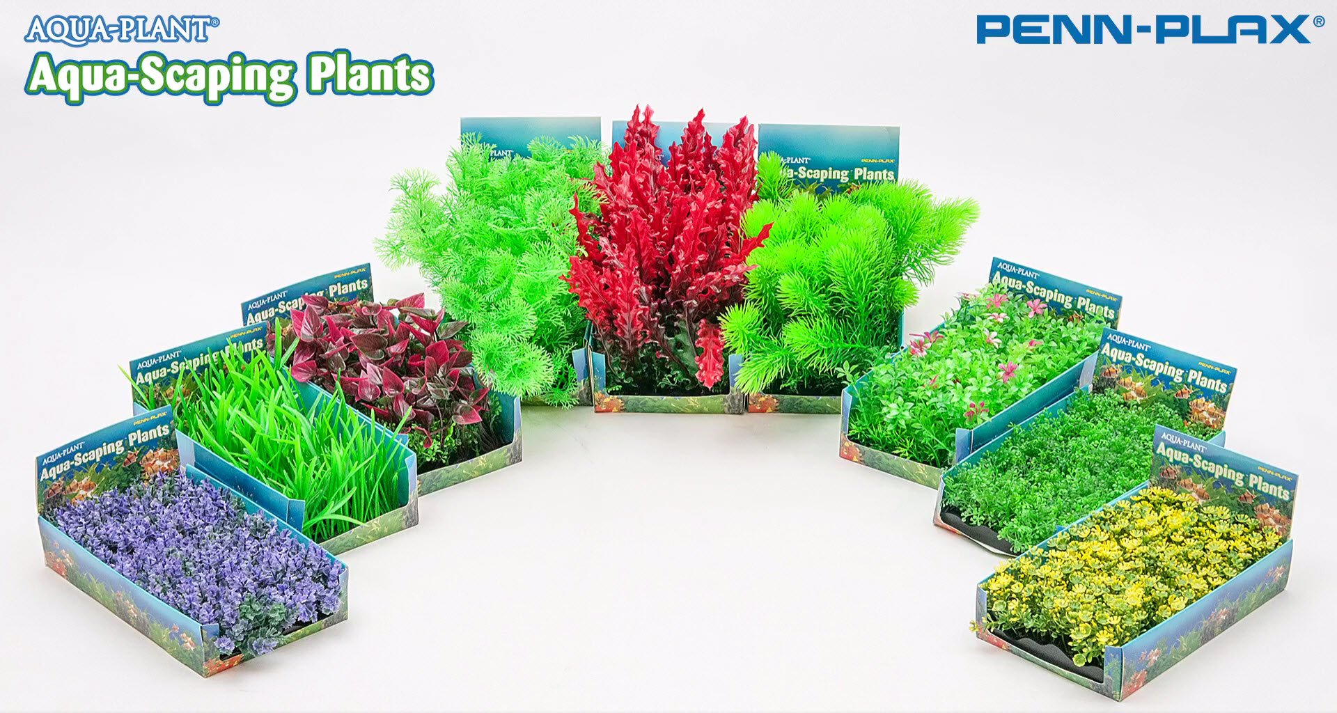 Penn-Plax Aqua-Scaping Small Green Bunch Plant-5 Piece Pdq