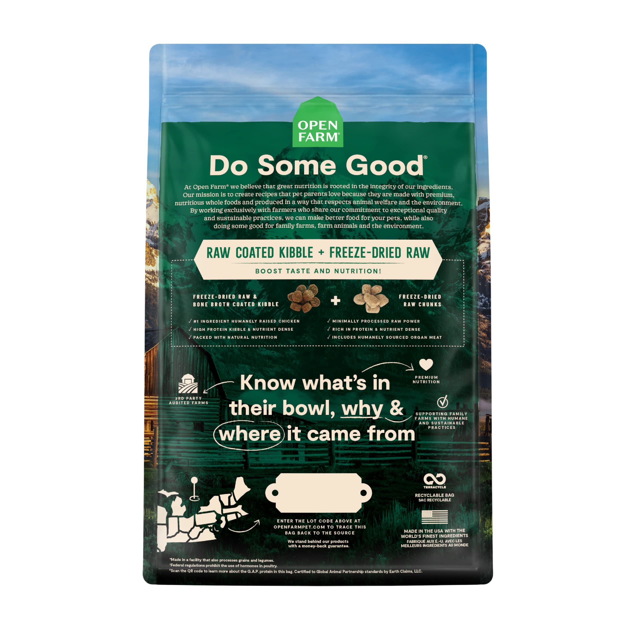 Open Farm RawMix Grain-Free Prairie Recipe for Dogs, Includes Kibble, Bone Broth, and Freeze Dried Raw, Inspired by The Wild, Hu