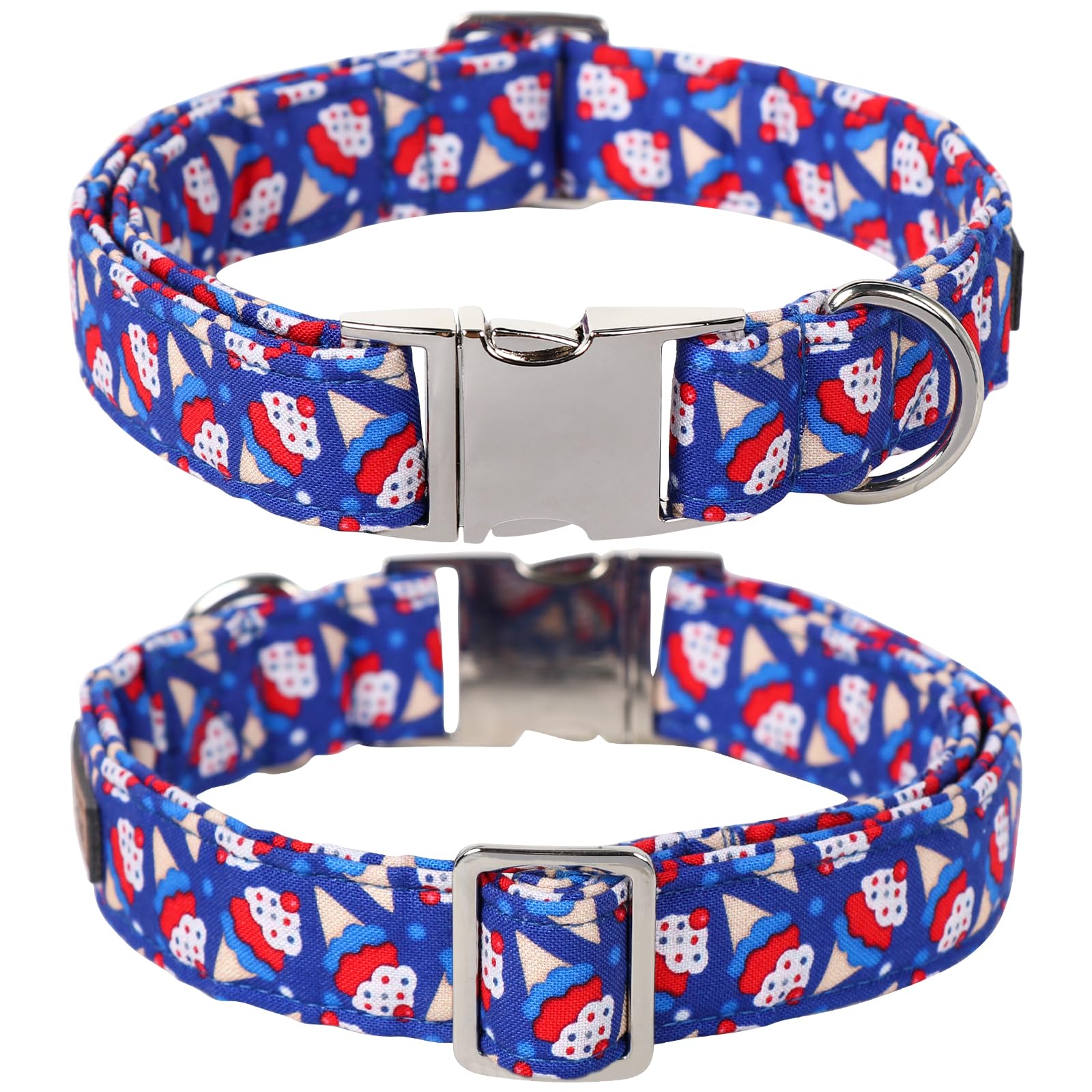 Lionet Paws Design Dogs Collar Cute Adjustable 4Th Of July Collars For Boy Male Small Medium Dogs With Sundae Xl