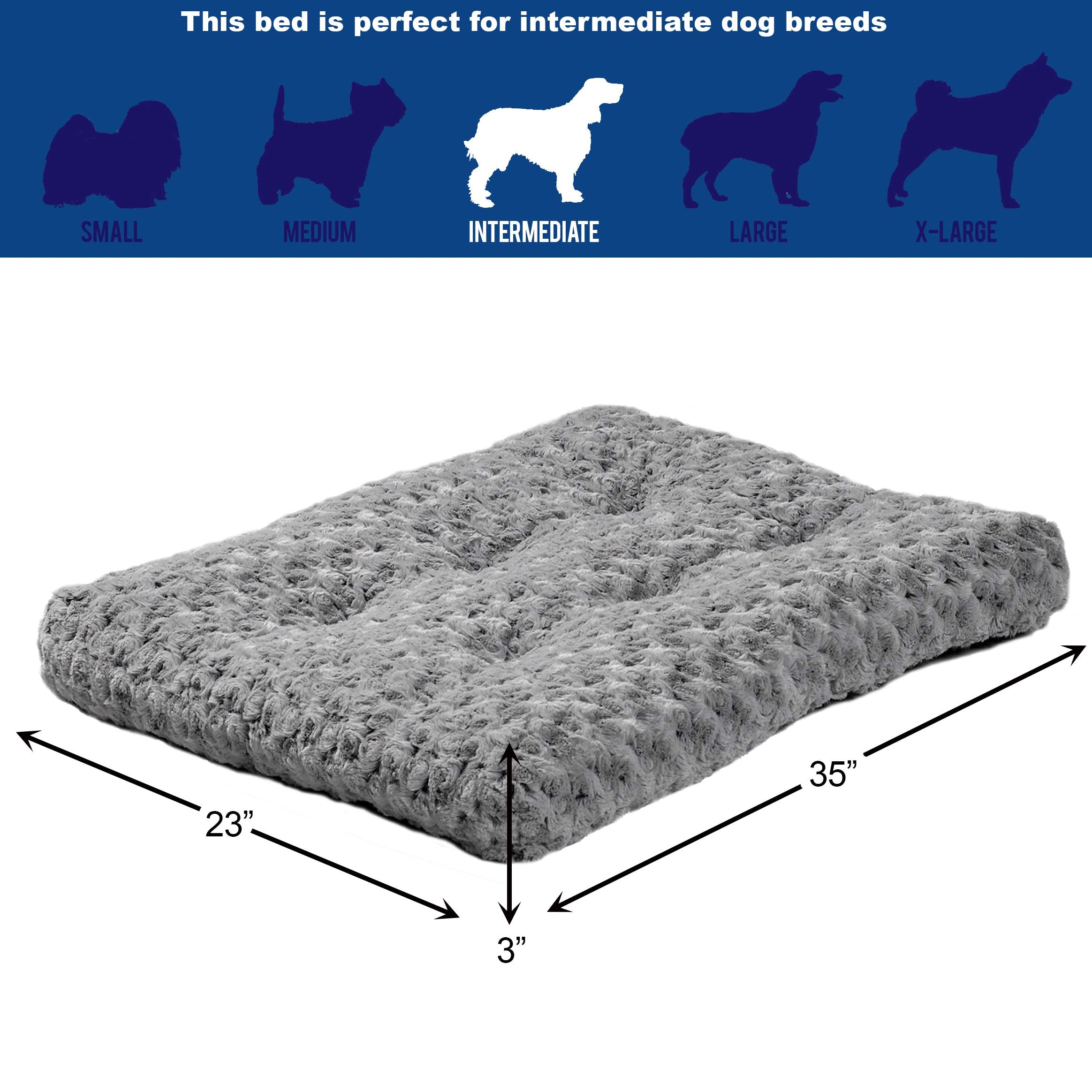 Midwest Homes For Pets Deluxe Dog Beds Super Plush Dog & Cat Beds Ideal For Dog Crates Machine Wash & Dryer Friendly, 1-Year War