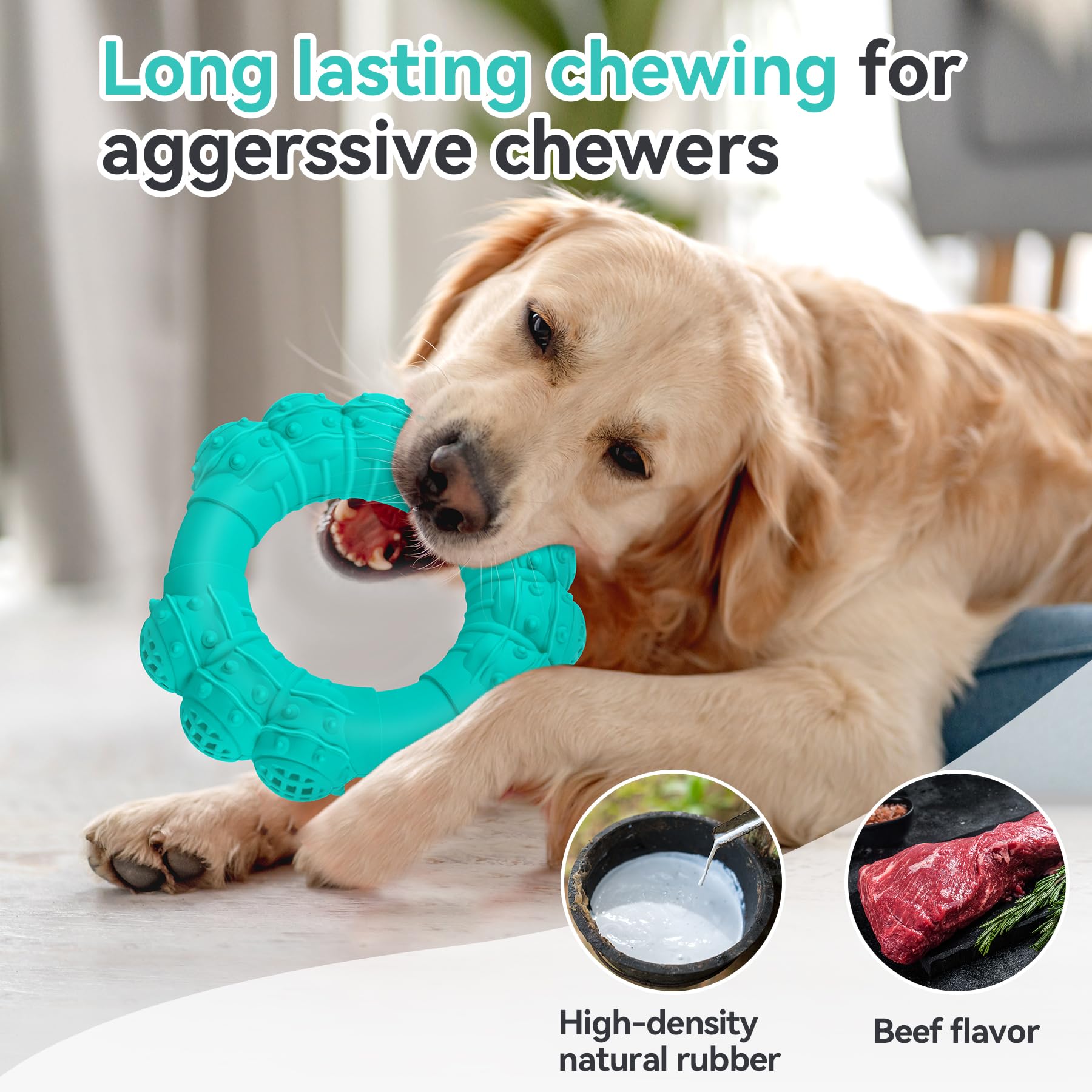Daoziji Indestructible Dog Chews - Super Duty Chew Toys For Aggressive Dogs, Puppy Teething Relief & Interactive Play