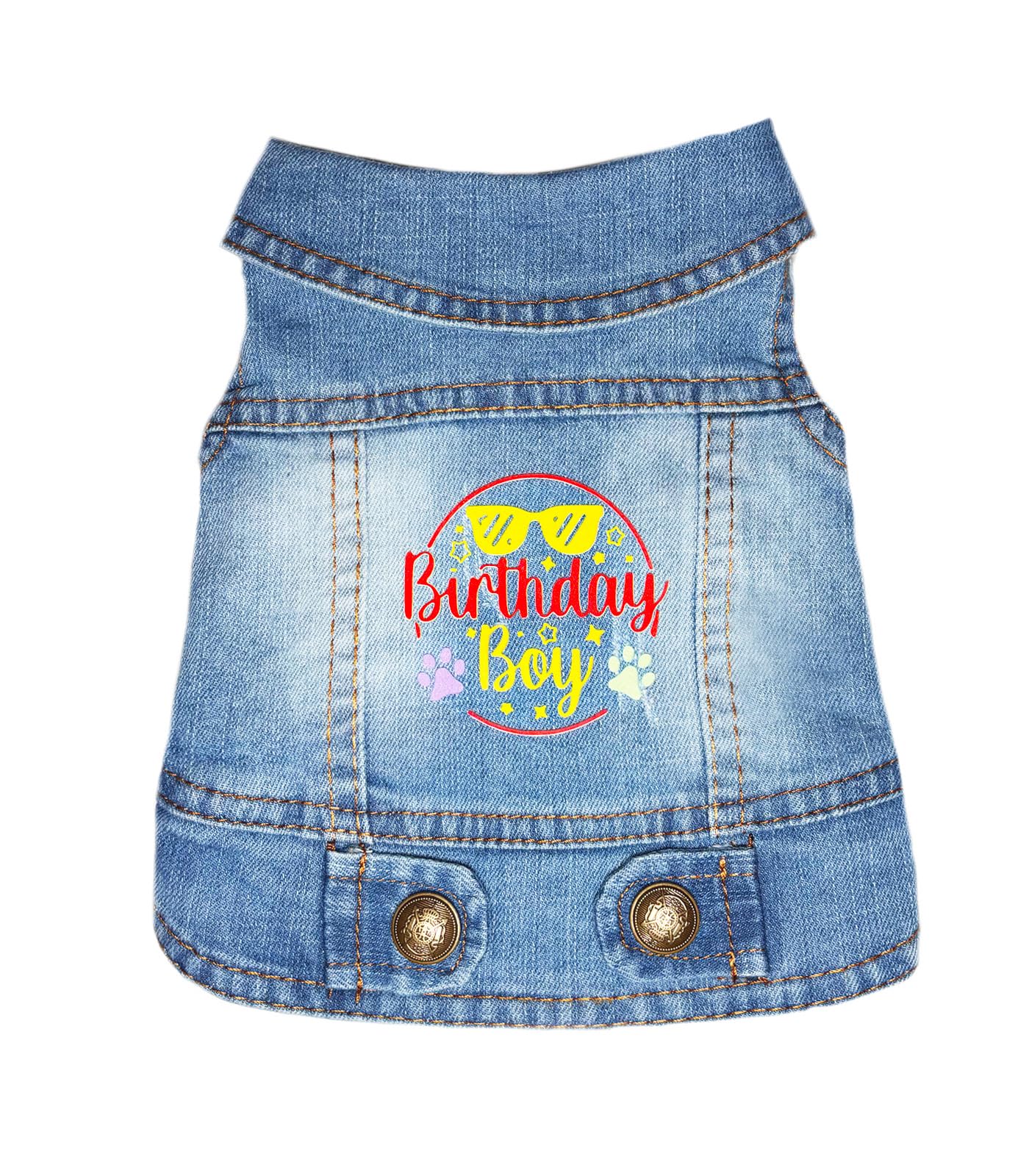 Jcdudoi Birthday Gift Boy Dog Jeans Jacket Denim Pet Coat For Puppy Small Dogs Classic Overalls Male Cat Costumes Washed Vest Cl