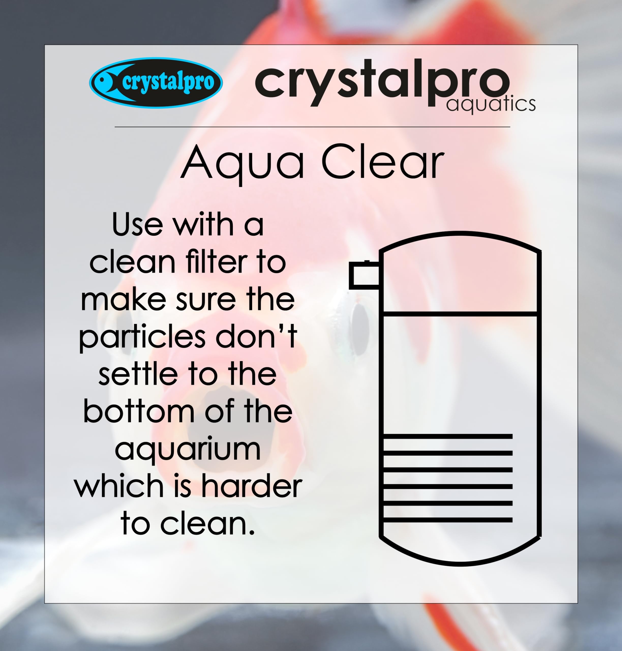 CrystalPro Aqua Clear Water Clarifier - Treats 660 Gallons - 4.22 fl oz for Freshwater Aquariums