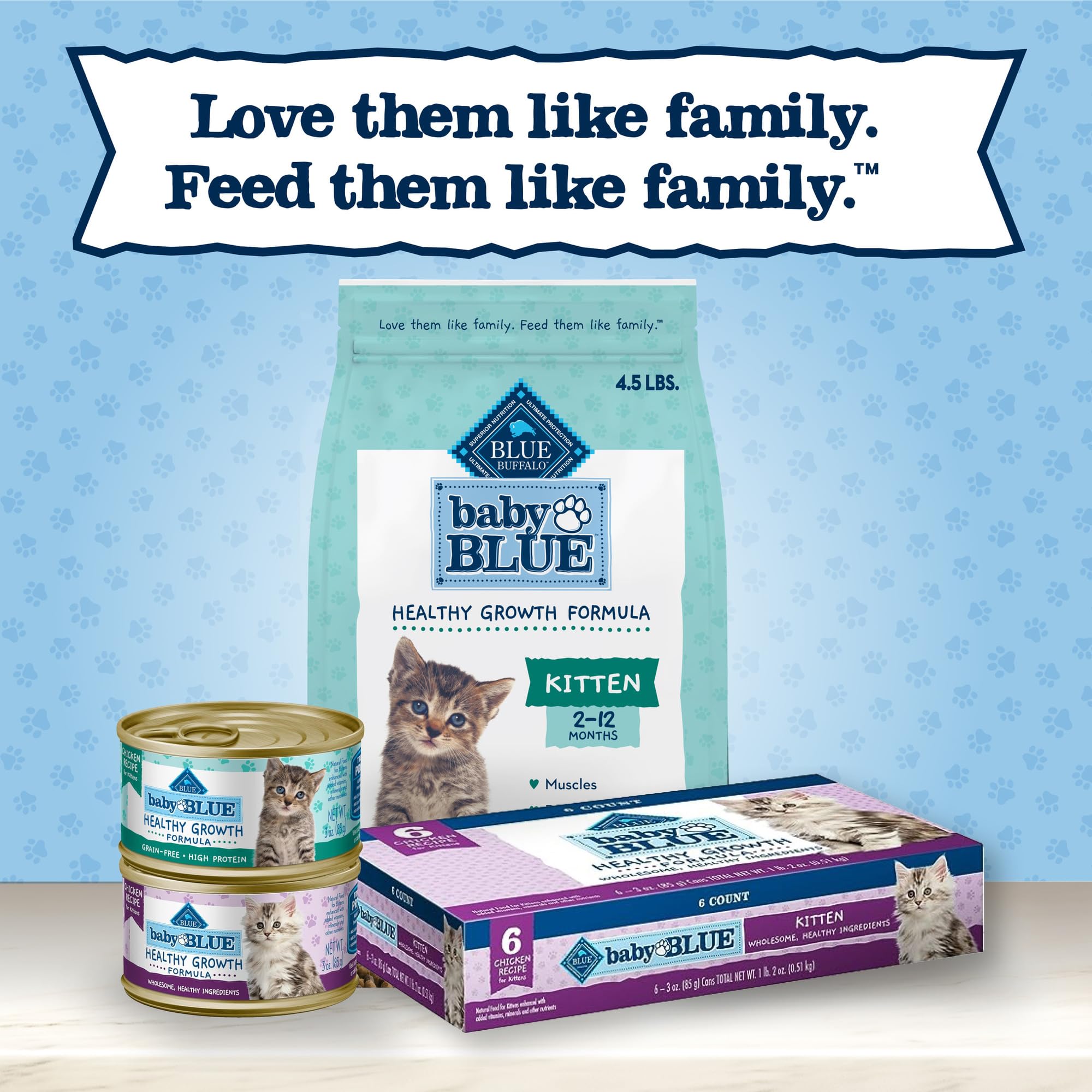 Blue Buffalo Baby BLUE Natural Grain-Free Dry Food for Kittens, Healthy Growth Formula with DHA, High-Protein Savory Chicken Rec