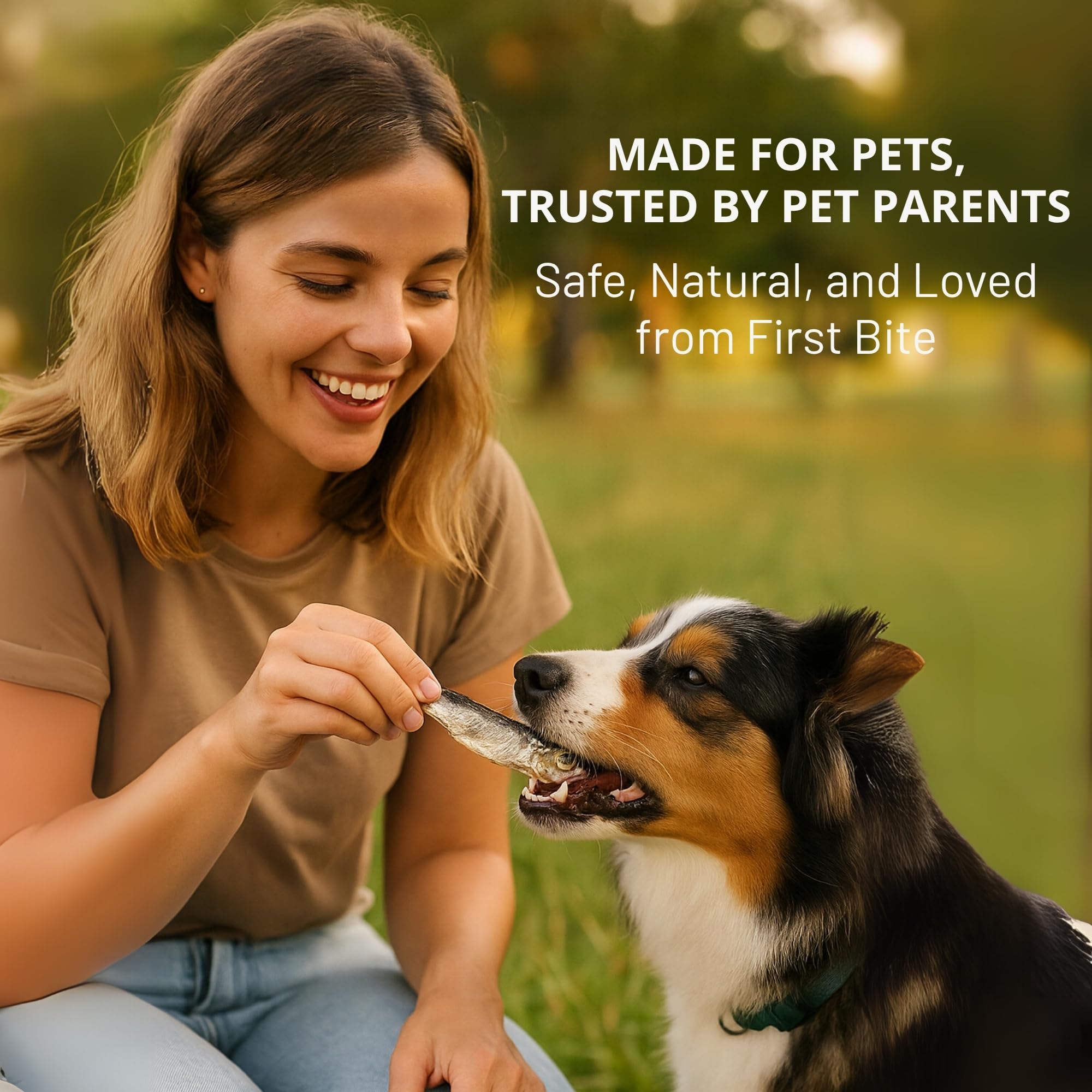 green paws Gluten Free Herring Dried Fish Pet Treats - Infused with Turmeric, Pure Wild-Caught Single Ingredient Snack, Healthy