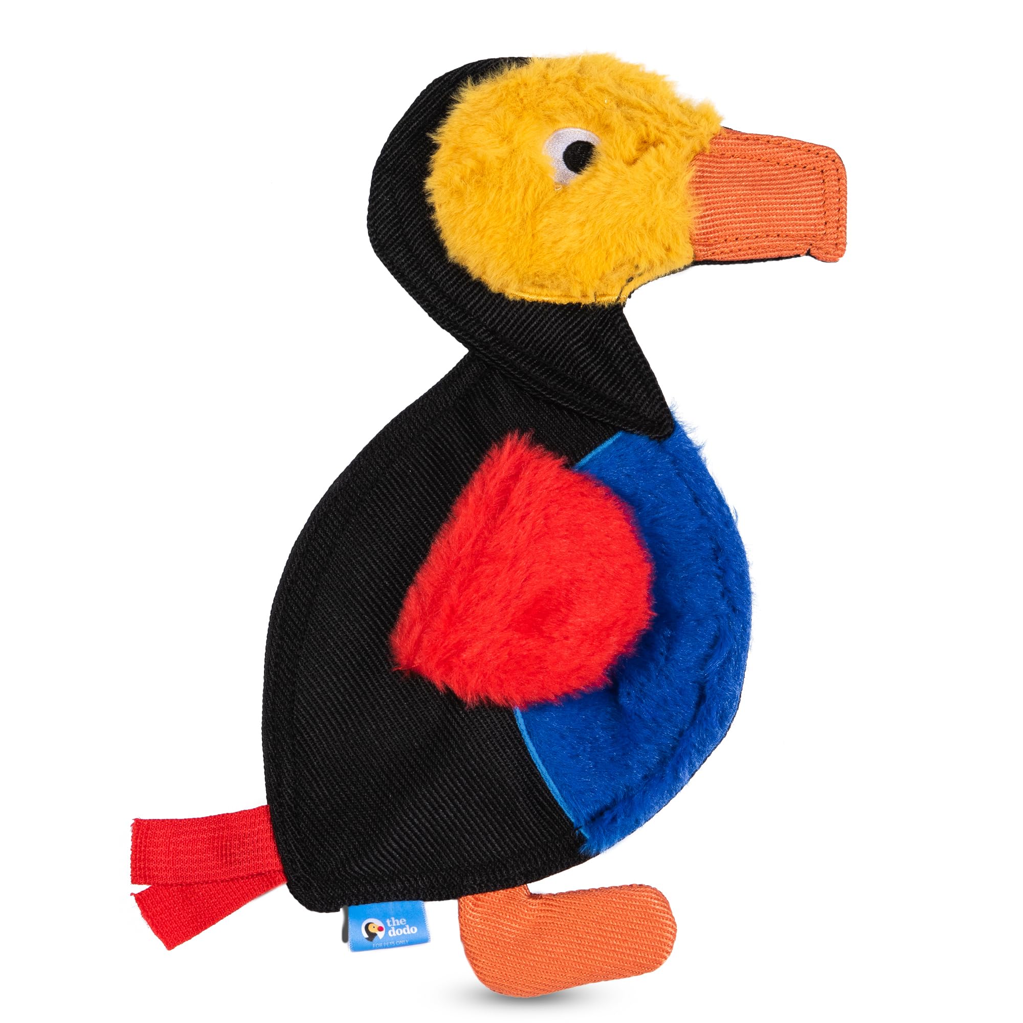 The Dodo Stuffing-Free Durable Dodo Bird Dog Toy; Stuffingless Toy for Dogs; No Stuffing Dog Toys with Crinkle Sound and Squeake