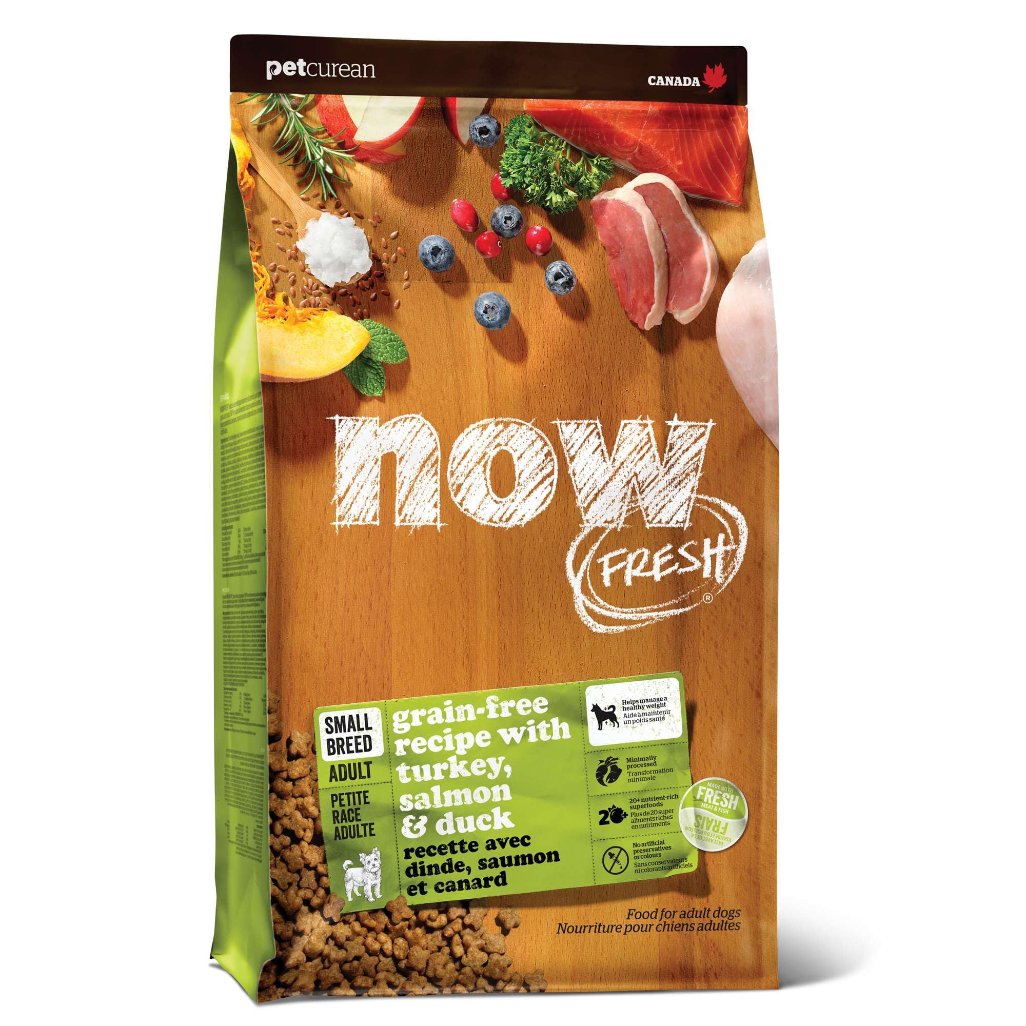Now Fresh Grain-Free Small Breed Dry Dog Food with Turkey, Salmon & Duck, Healthy Kibble Made with Real Poultry & Fish, Chicken-