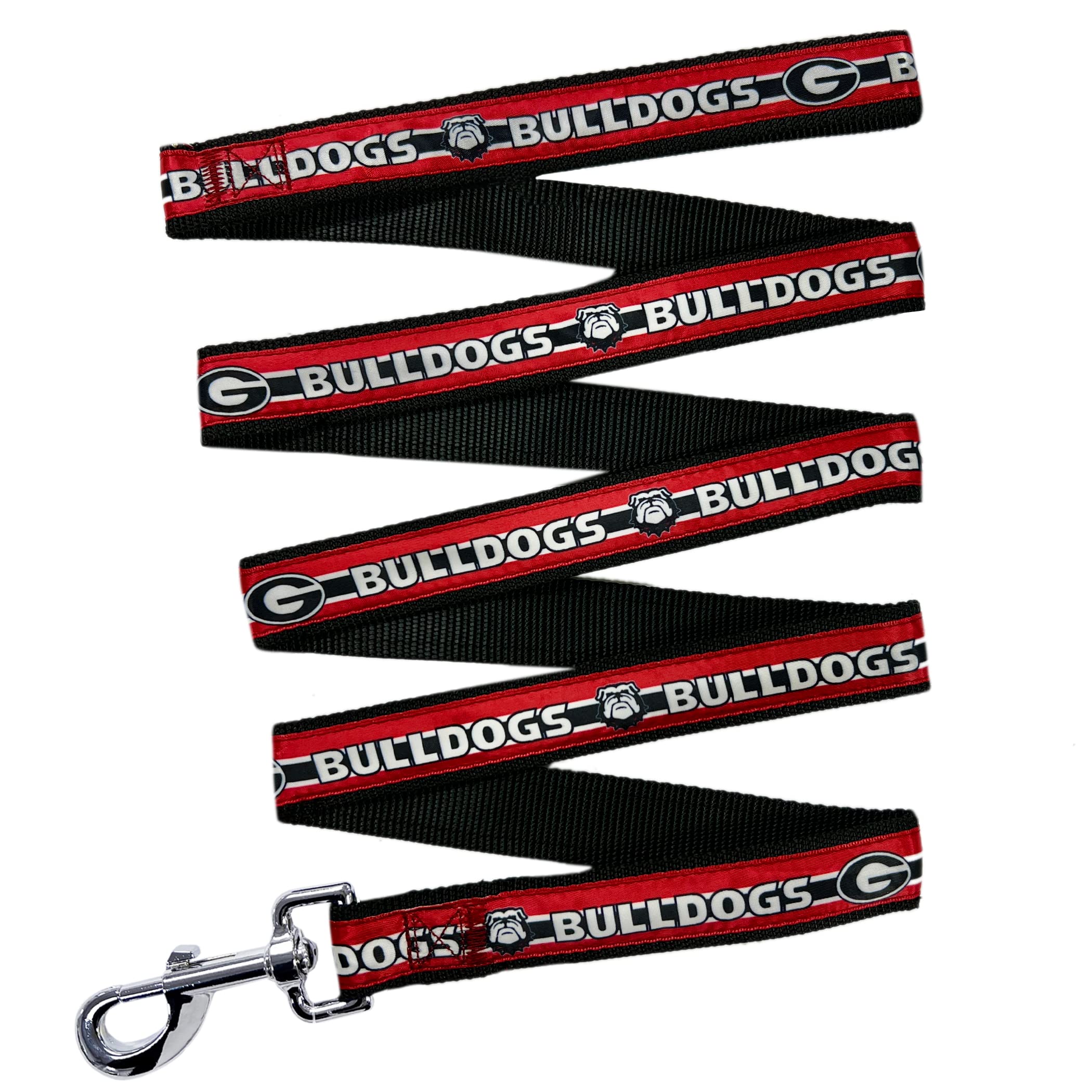 Ncaa Pet Leash, Large, Georgia Bulldogs, Dog Leash, Shiny & Colorful Leash For Dogs & Cats Licensed By The Ncaa, New Version