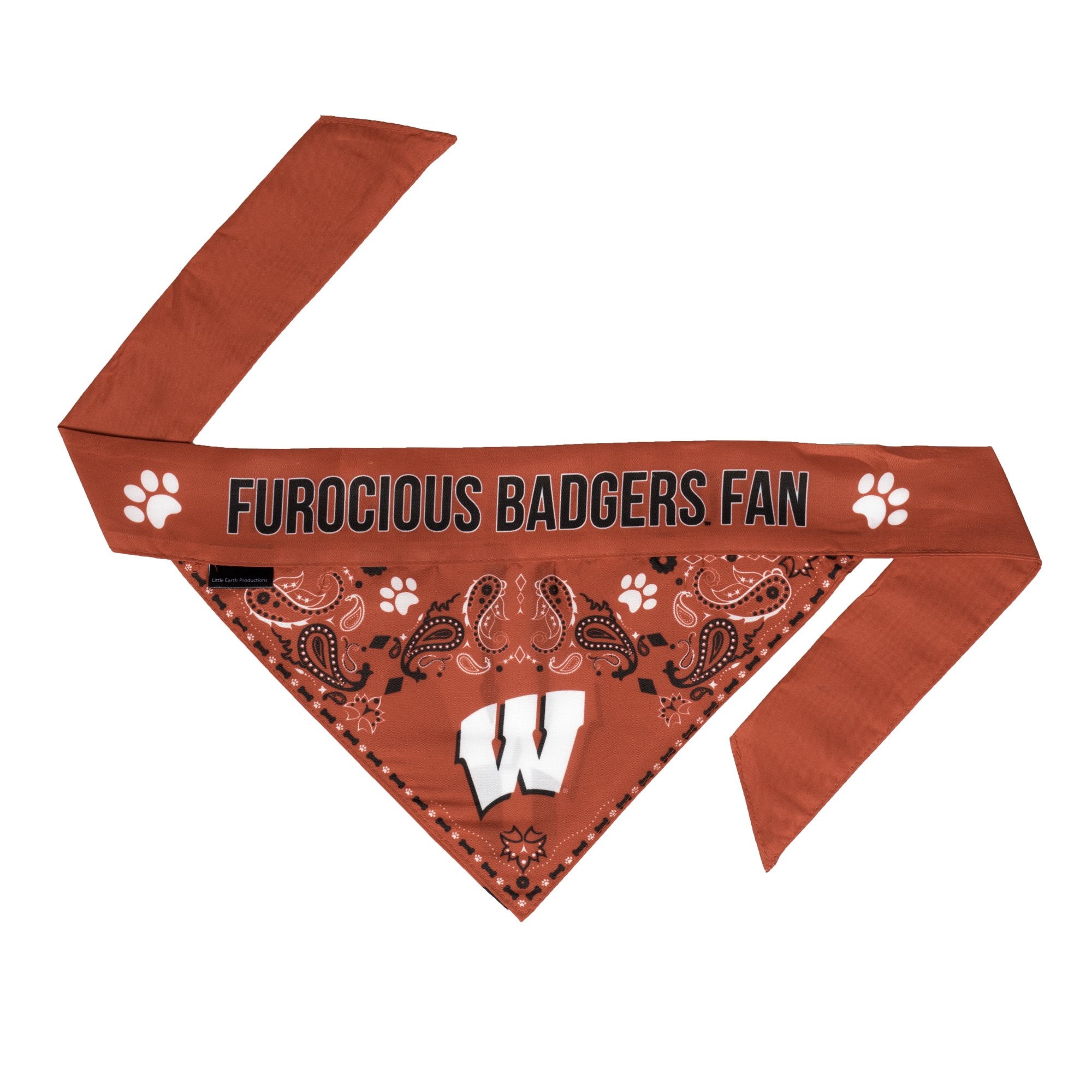 Littlearth Unisex-Adult Ncaa Wisconsin Badgers Pet Bandana, Team Color, Large