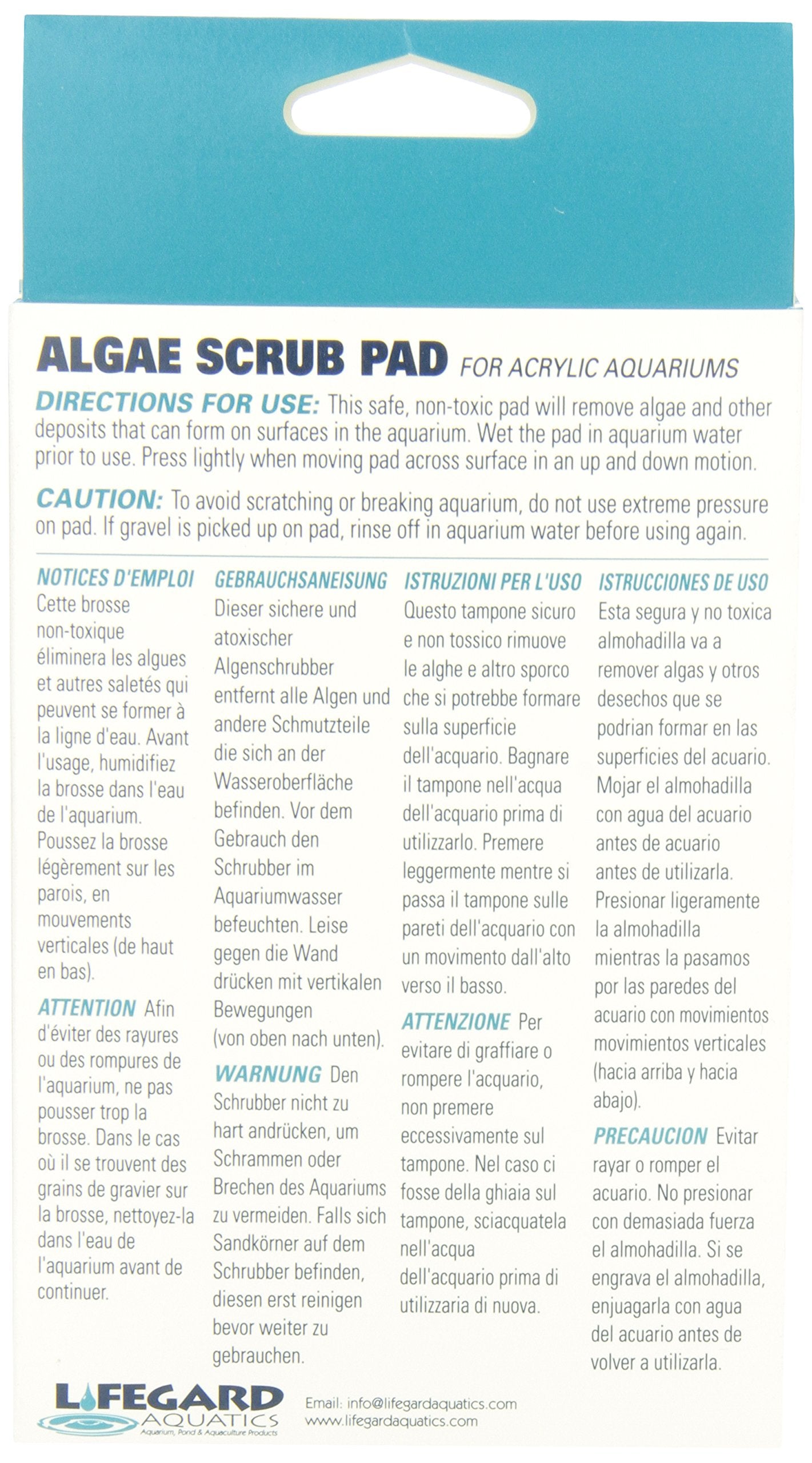 Lifegard Aquatics 4-Inch By 6-Inch White Algae Pad